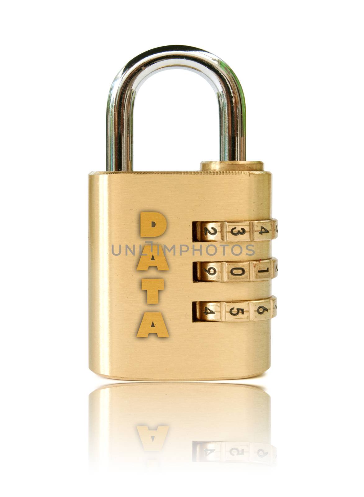 Padlock labeled with the word data