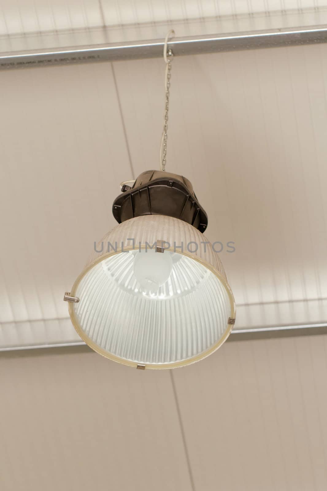 Industrial ceiling lamp hanging from the roof by NagyDodo