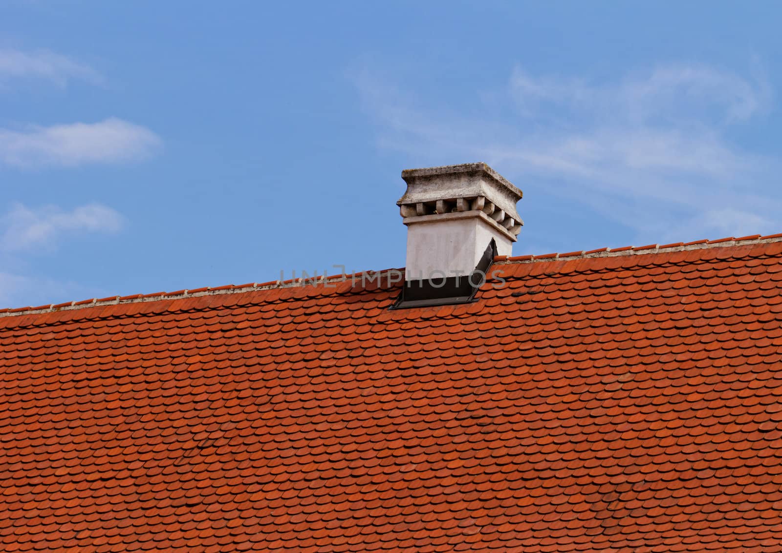 chimney on the roof