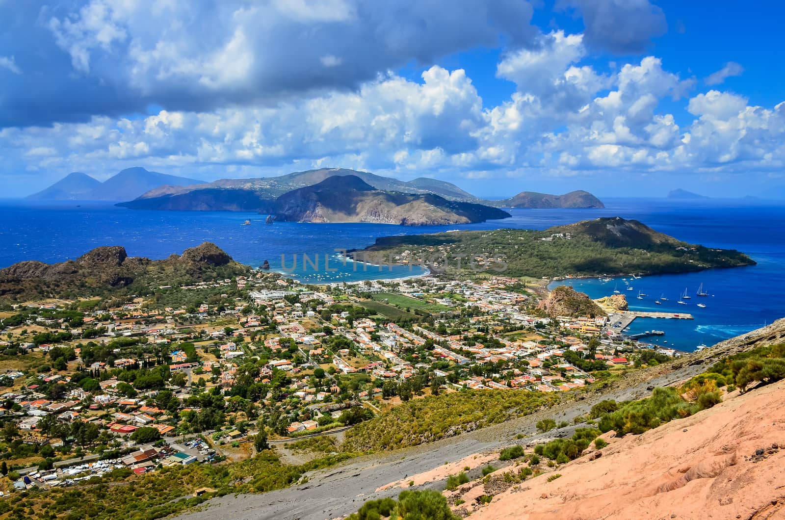 Landscape view of Lipari islands in Sicily, Italy by martinm303