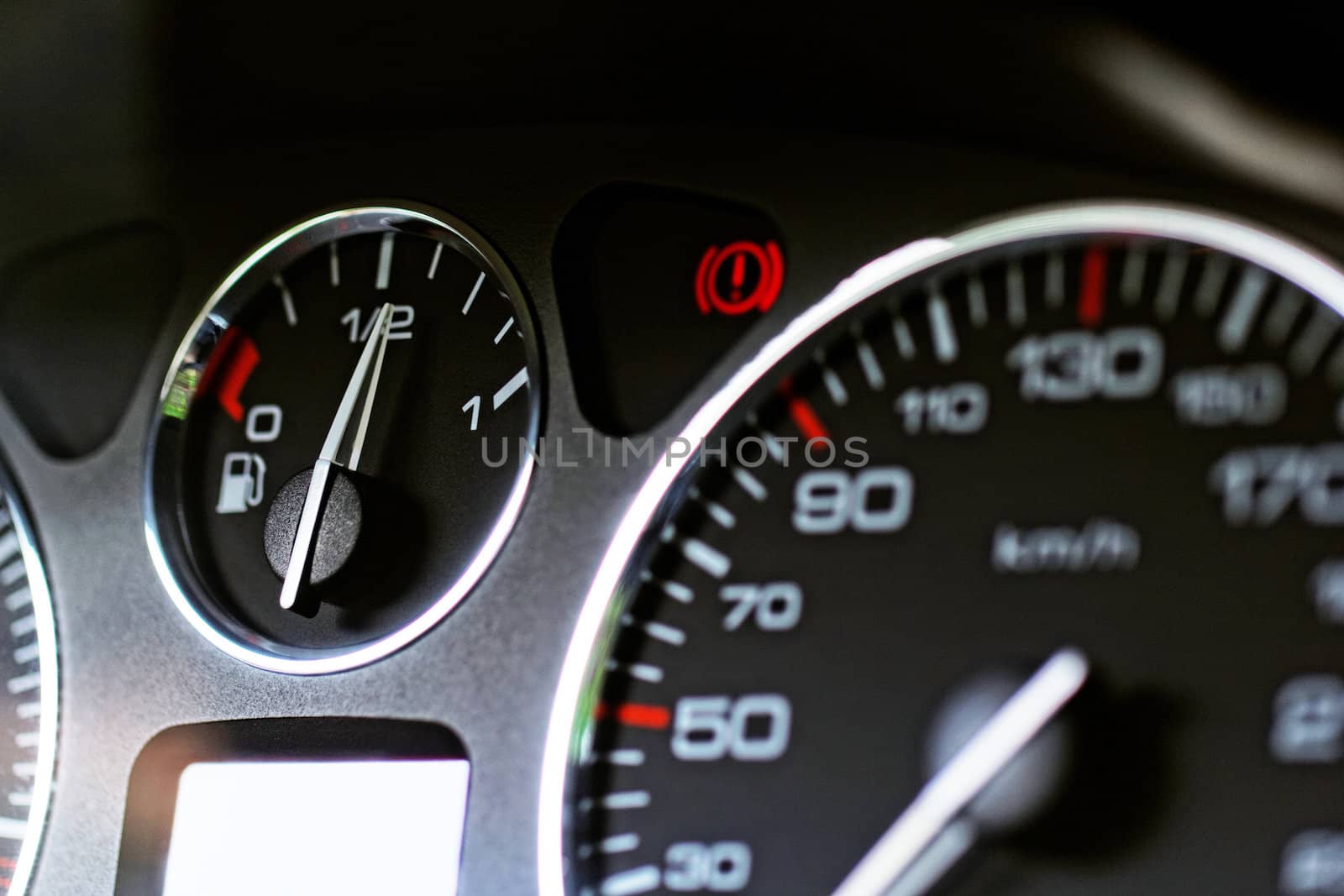 Close up modern car dashboard