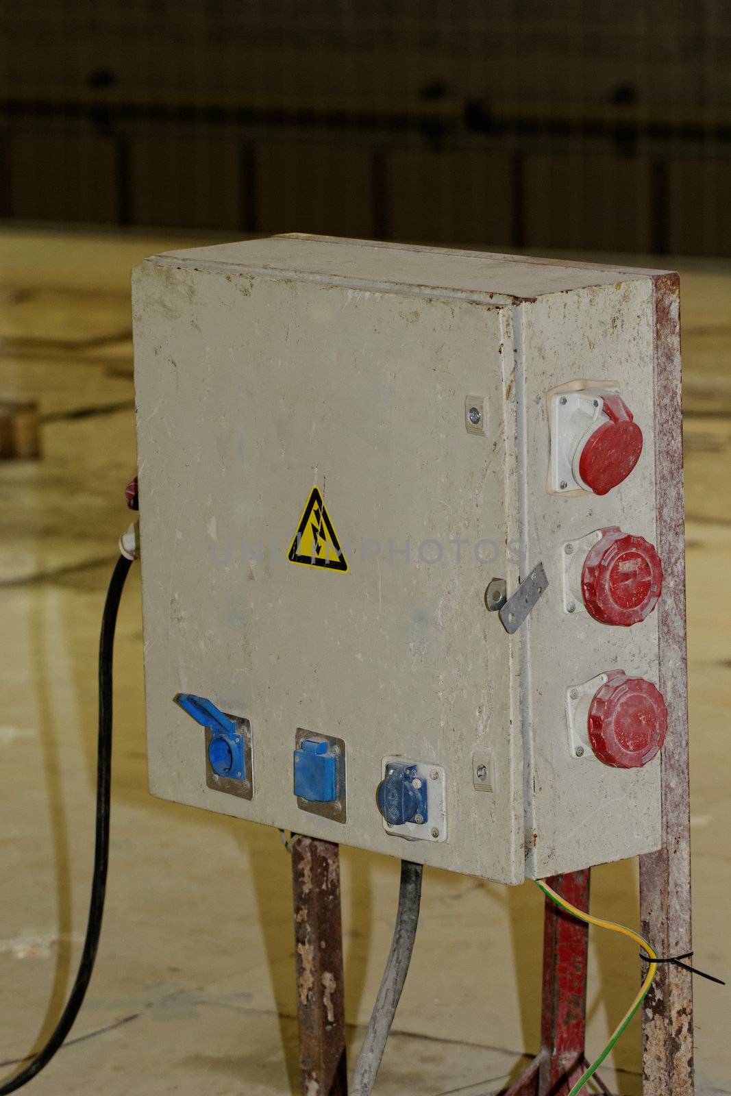 electrically distribution box in the industrial area