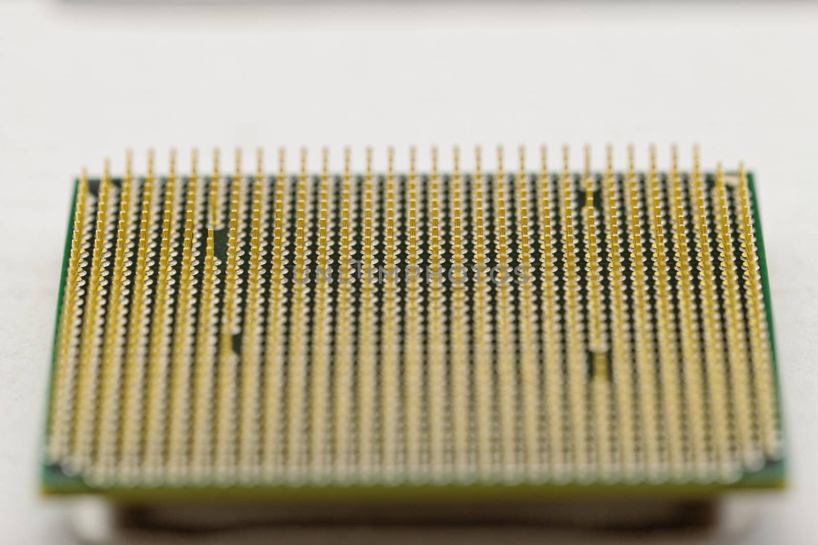 copper CPU pins closeup image (processor pin)