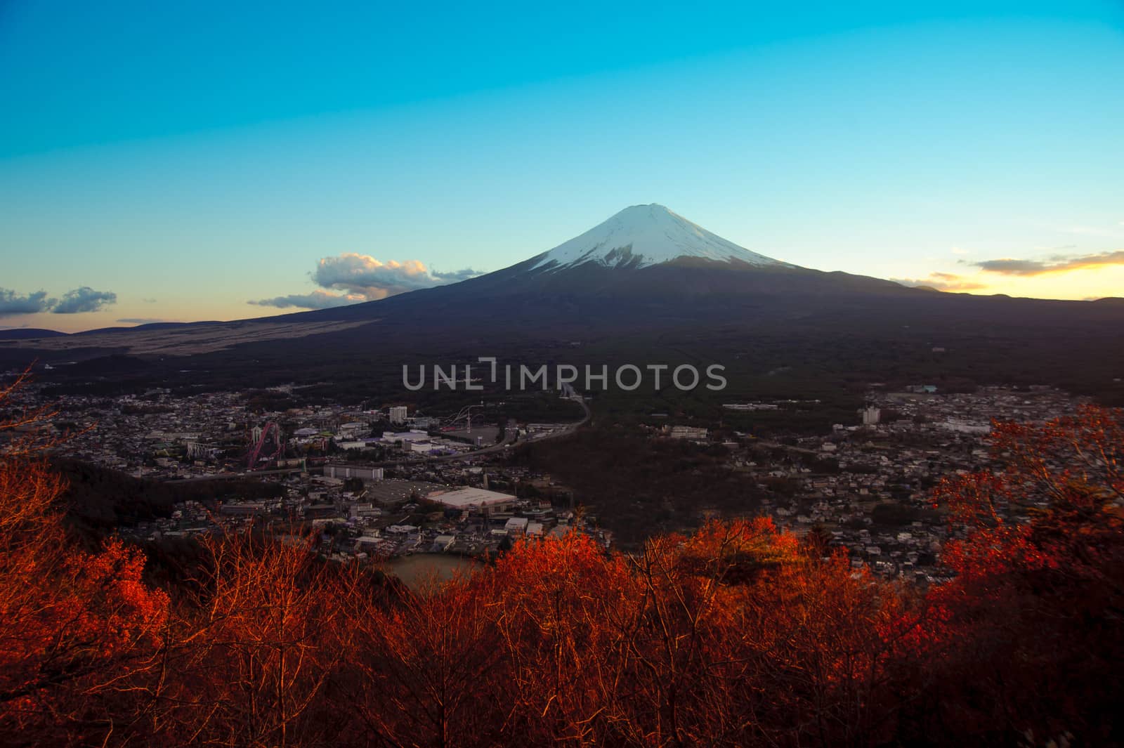 Top view of Fuji mountain