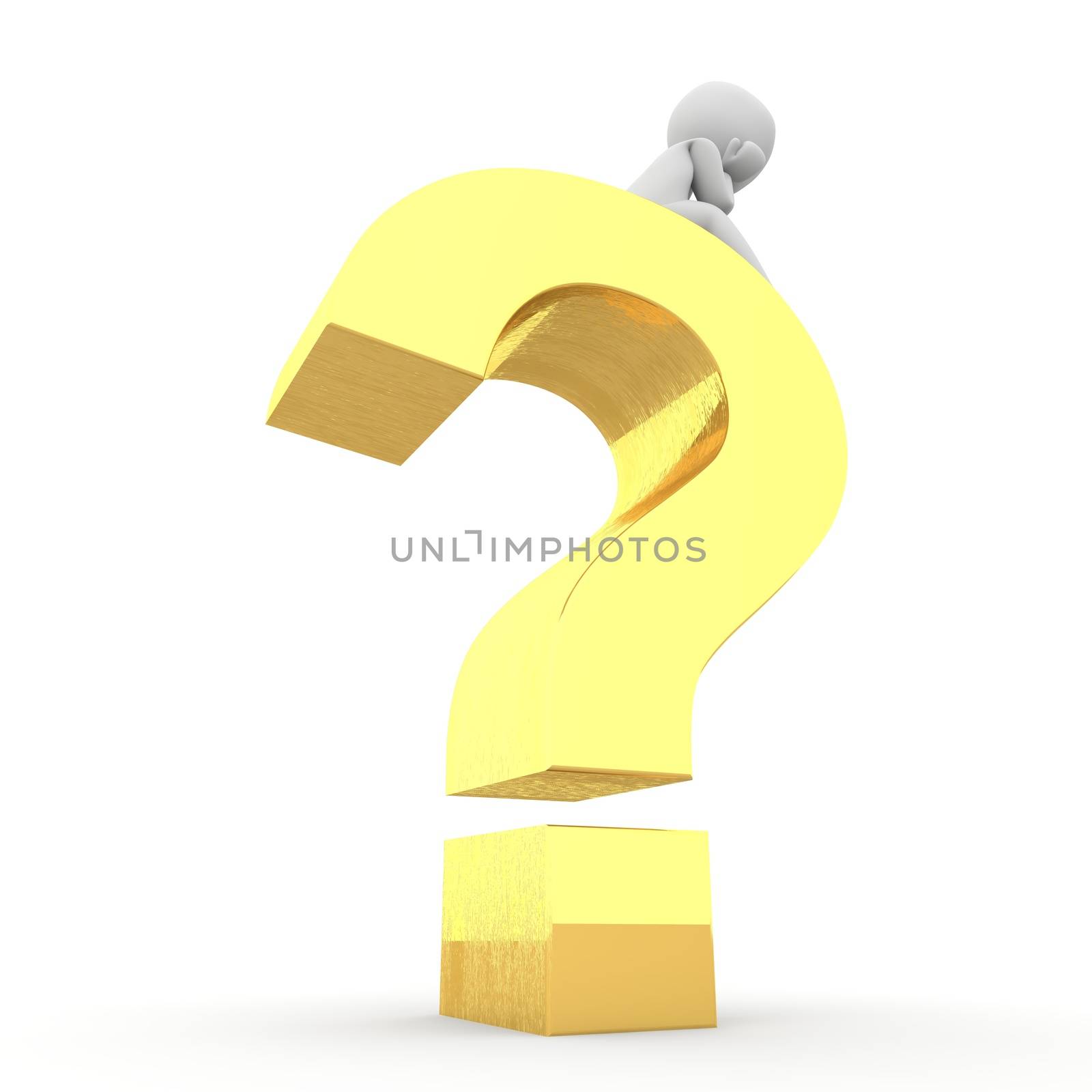 The golden question mark by 3DAgentur