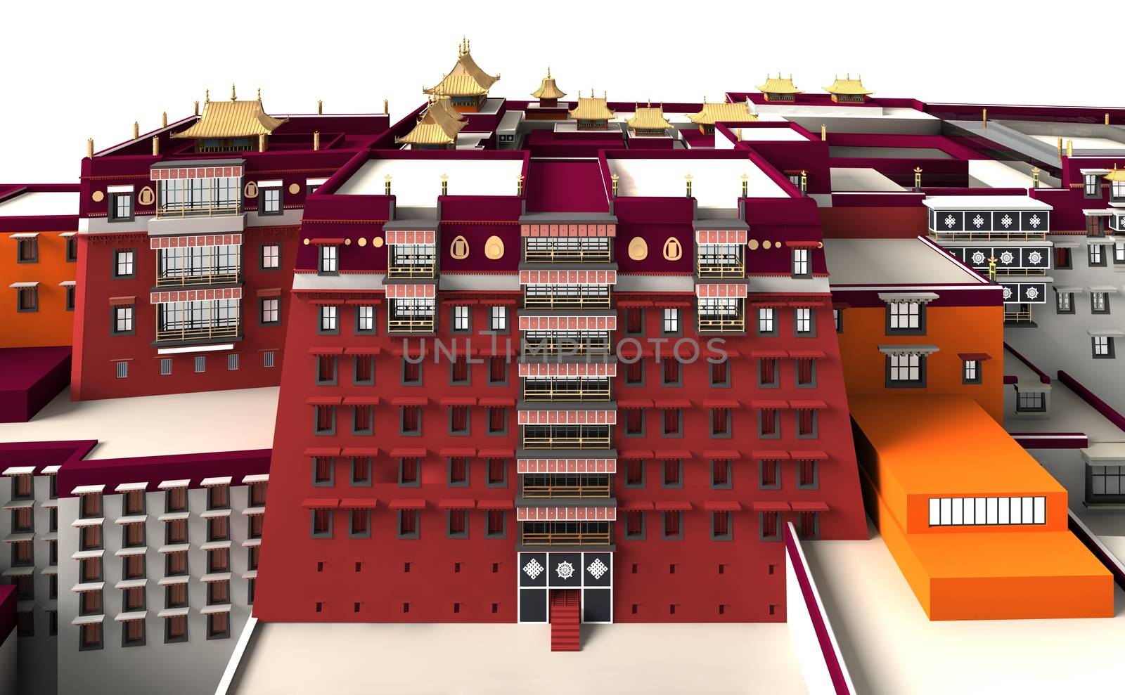 The first palace was built in 637 by Songtsen Gampo, for his wife Wen Cheng on the "Red Mountain" in Lhasa.