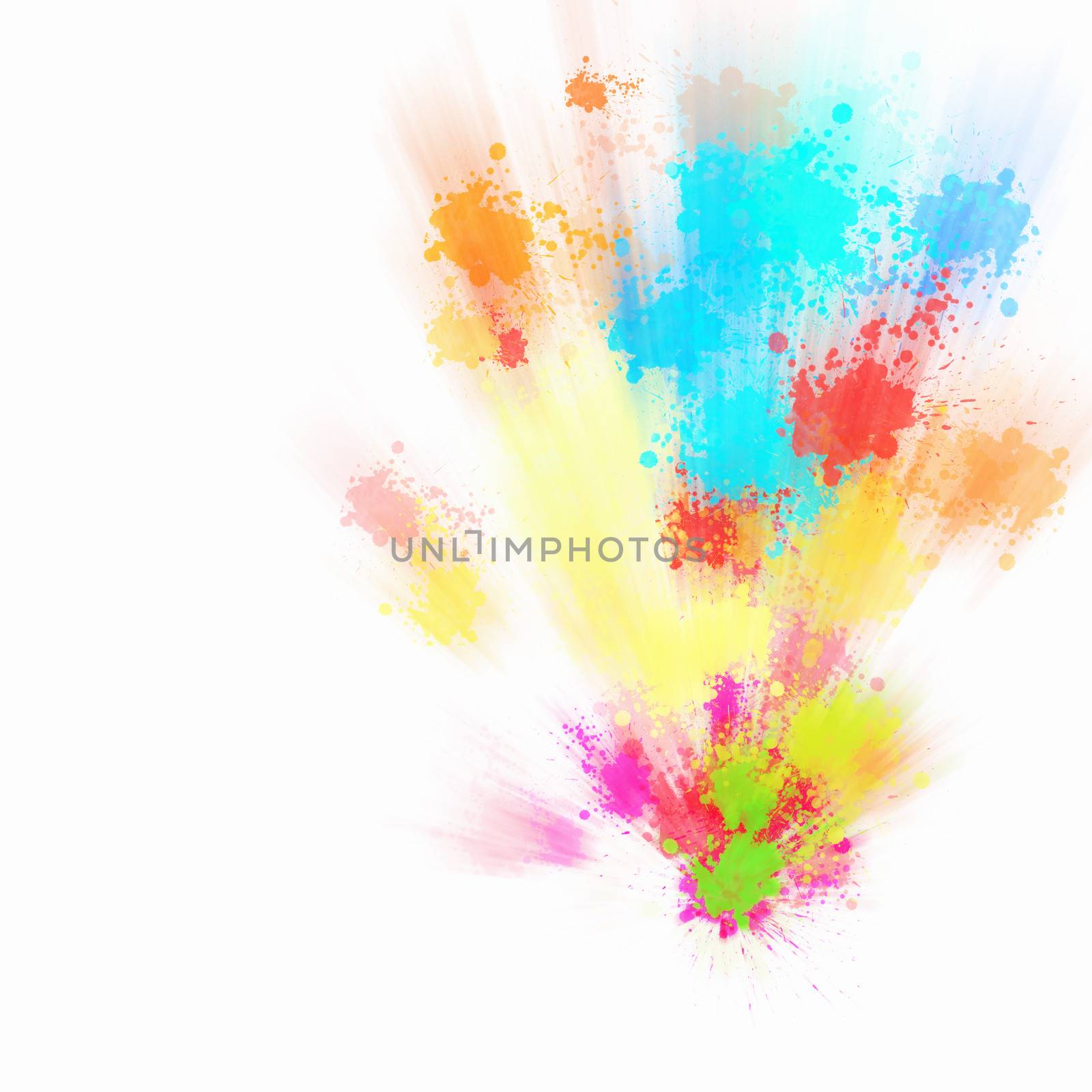 Background image with colorful splashes and drops