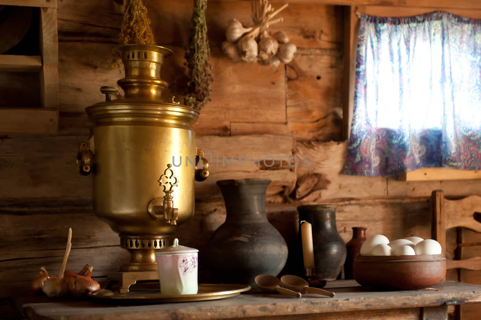 Country Still Life with a Samovar. by kosmsos111