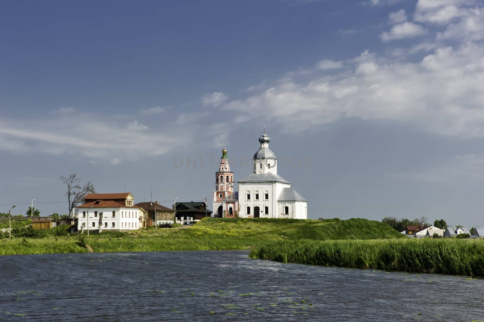 White Russian church near the river. by kosmsos111