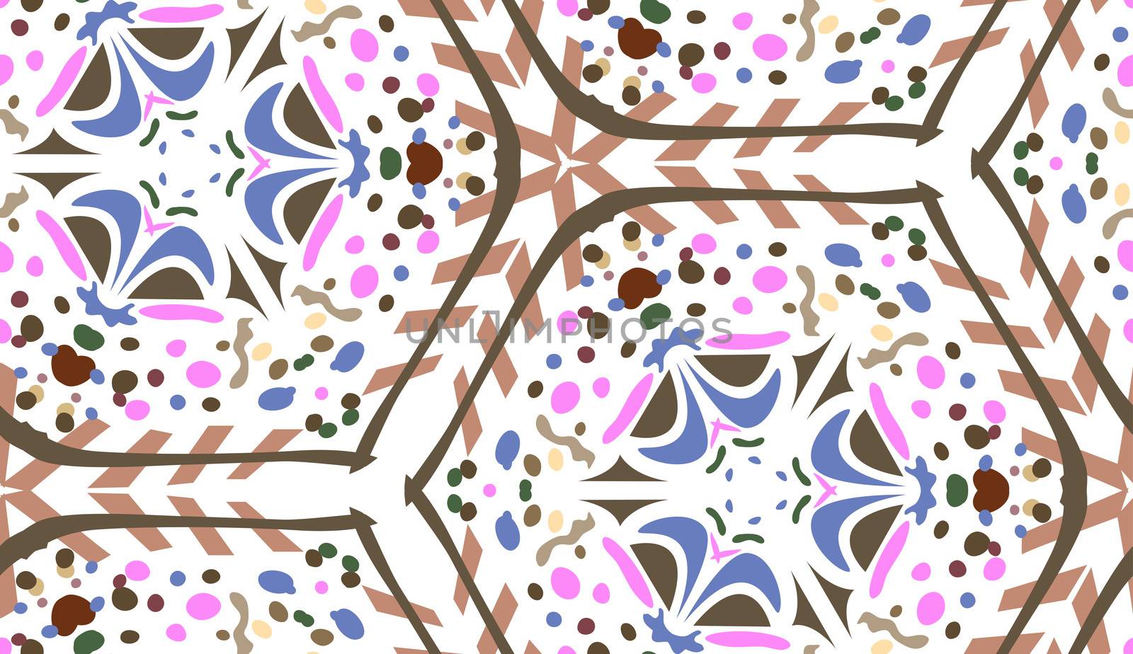 Seamless background pattern of organic geometric shapes