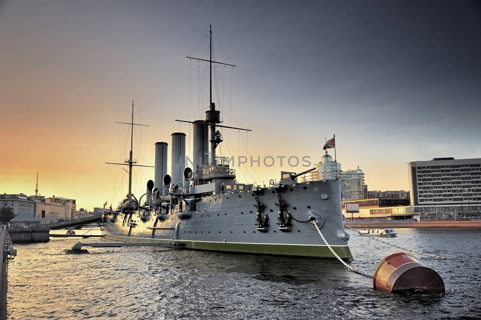 Linear cruiser Aurora, the symbol of the October revolution in Russia by kosmsos111