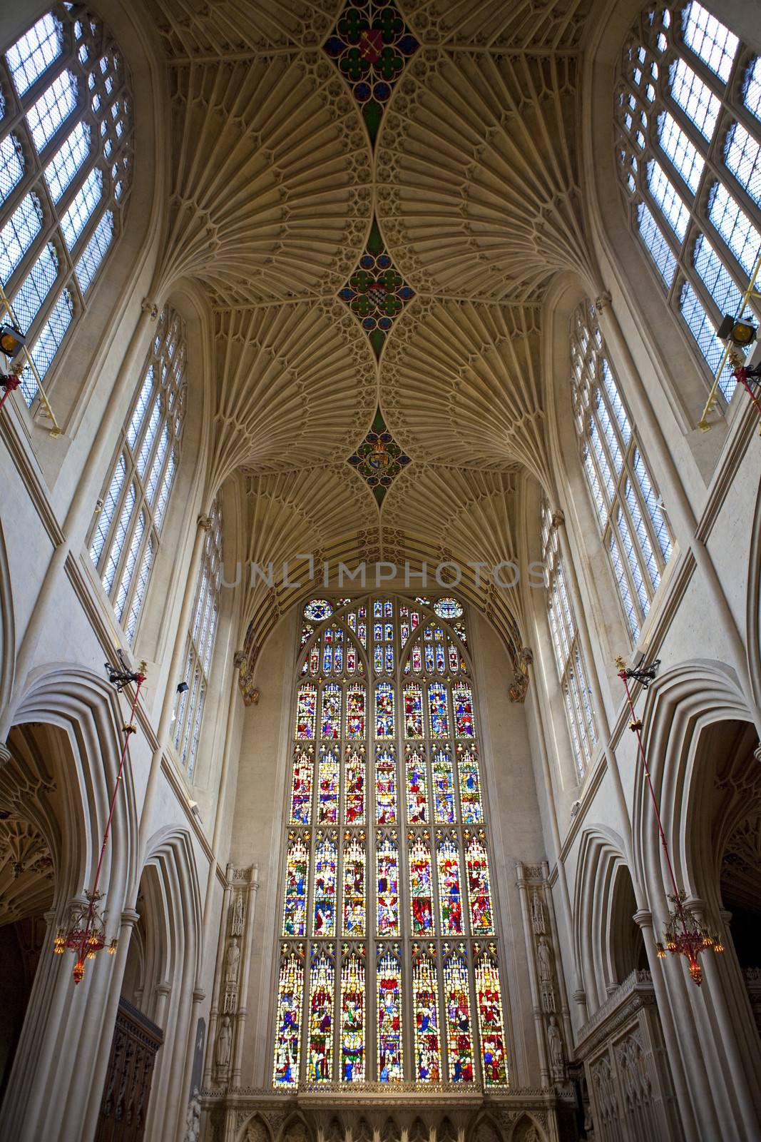 Interior of the historic Bath Abbey.