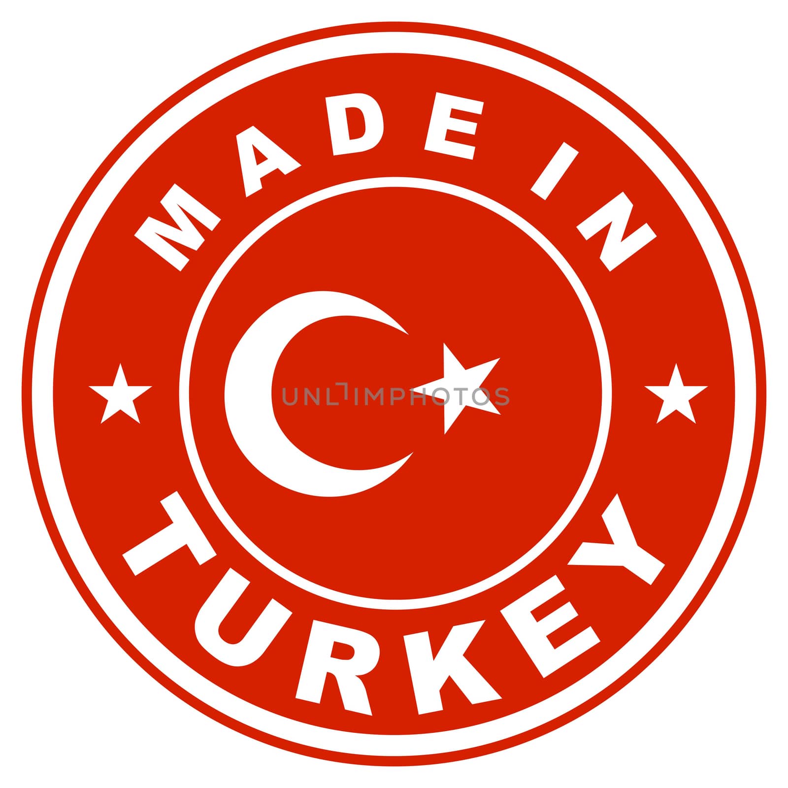 very big size made in turkey label illustratioan
