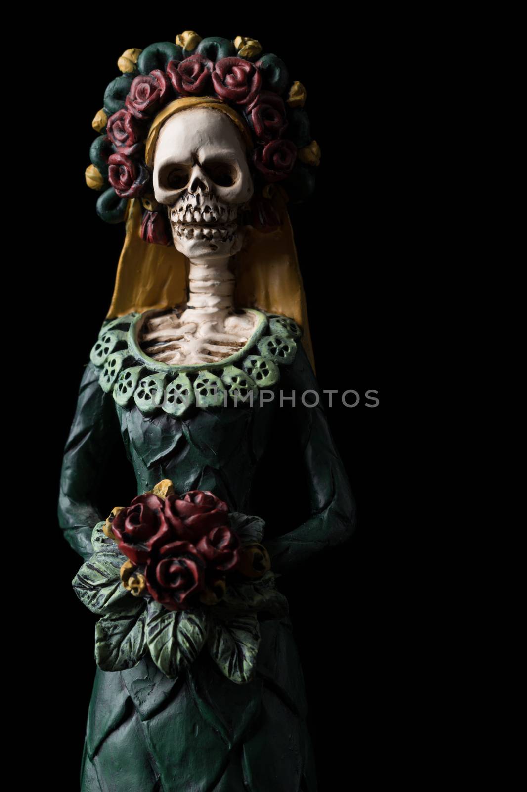 Catrina Calavera known as the "Elegant Skull" Dia de los Muertos (Day of the Dead) celebration