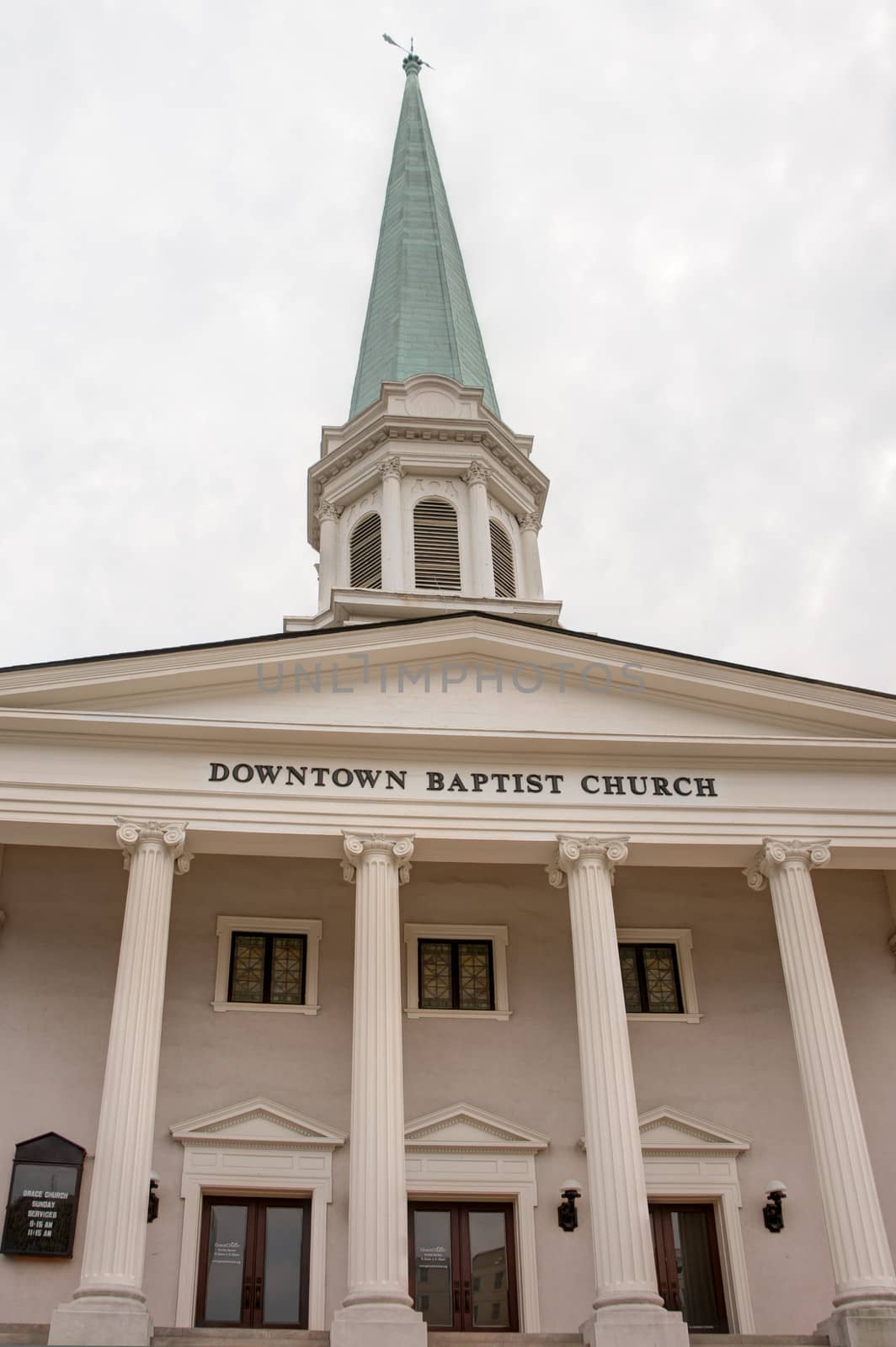 Historic Downtown Baptist Church in Greenville, South Carolina