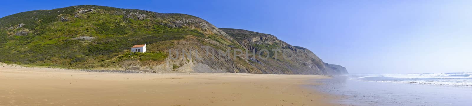 Panorama from Praia Vale Figueiras in Portugal