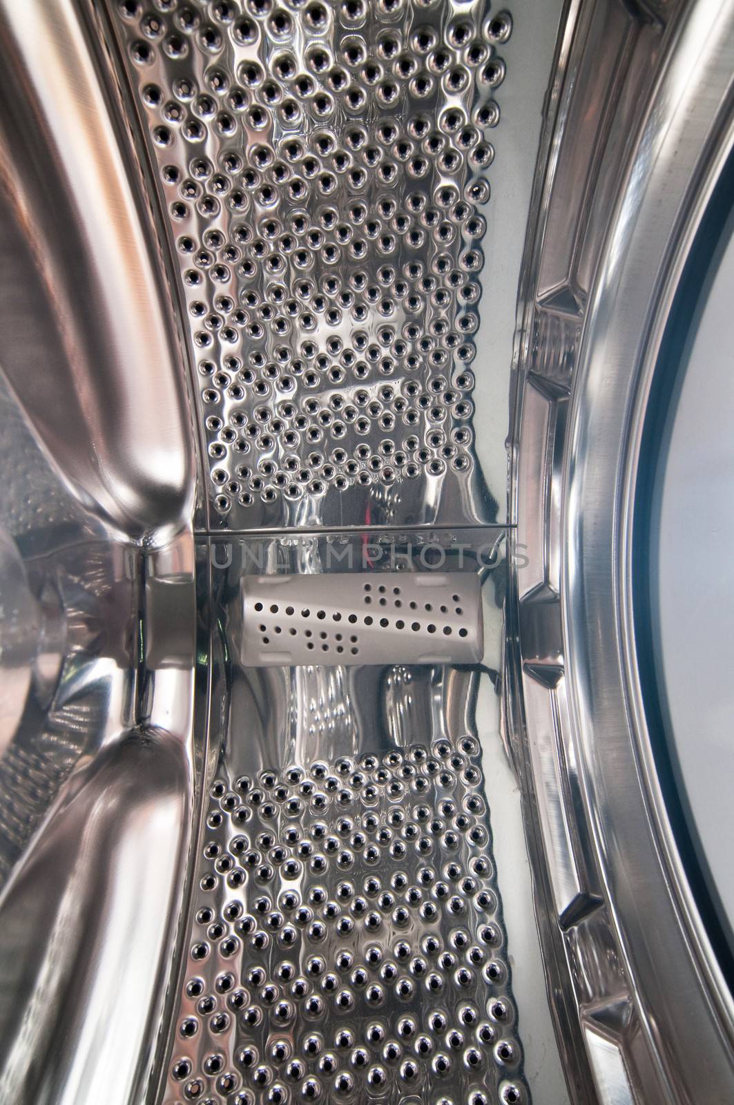 Interior view of a washing machine drum