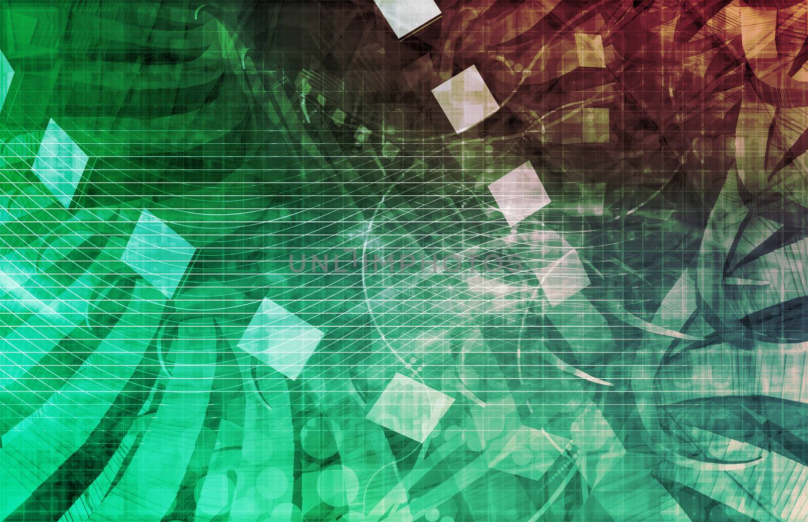 Modern Technology Code Illustration Lines as Art