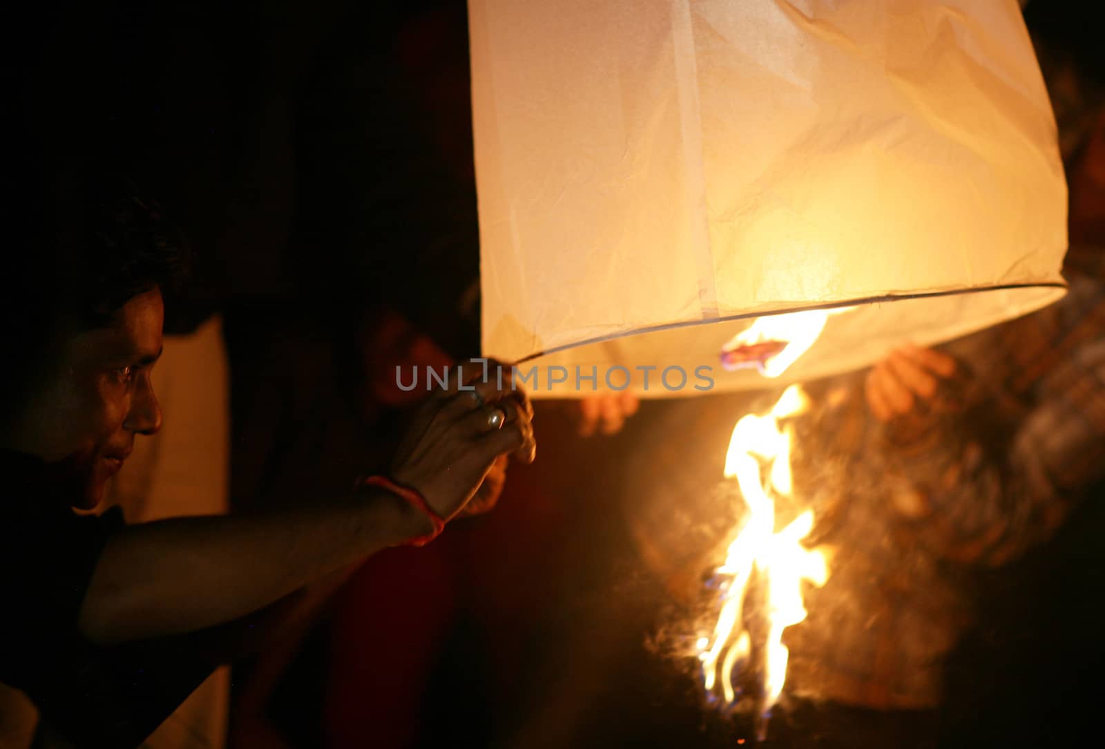 Illuminating and flying lanterns for martyrs of the Bangladesh independence struggle of 1971. Action organised by Bangladesh Workers Party on Independence Day 26 March 2013 in Dhaka. Secular national identity symbol against growing religious fundamentalism.