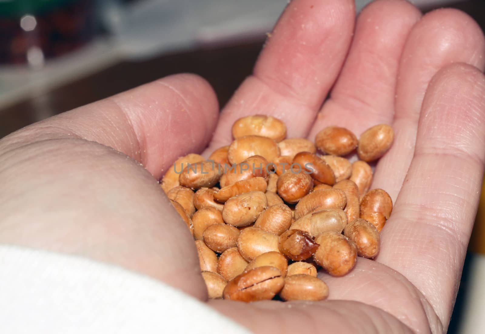 Soynuts in a hand