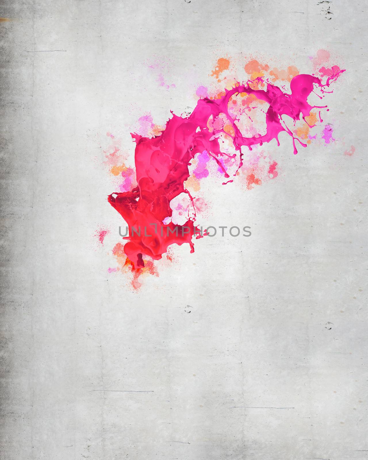 Background image with colorful splashes and drops