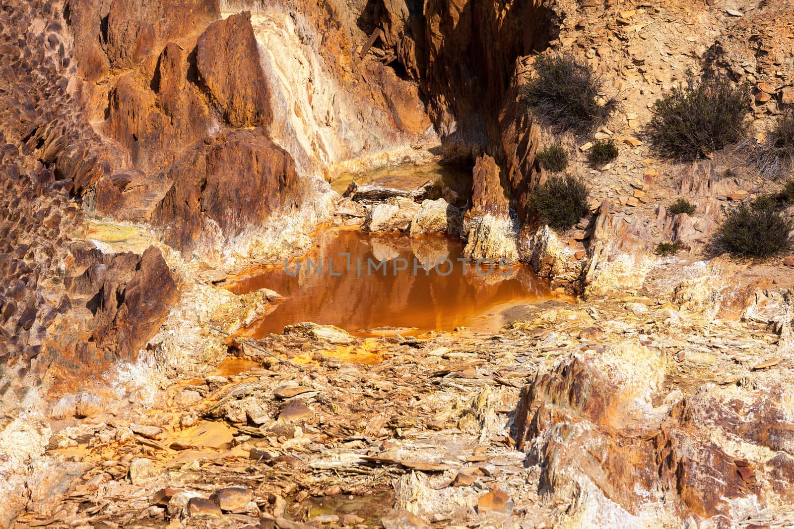 Puddle in the rocky ravine by Discovod