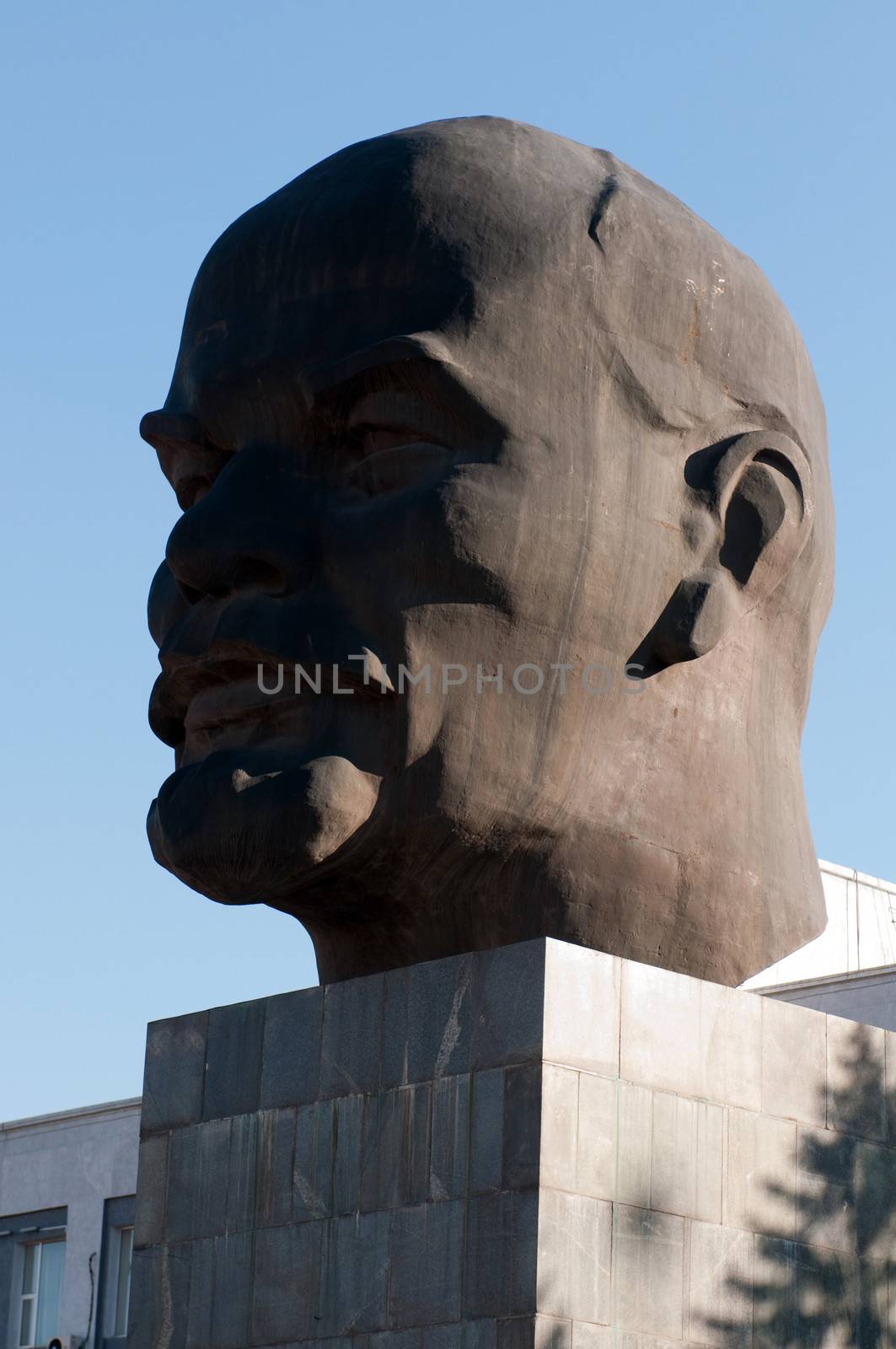 The largest head of Soviet leader Vladimir Lenin ever built. Ulan-Ude, capital city of the Buryat Republic, Russia