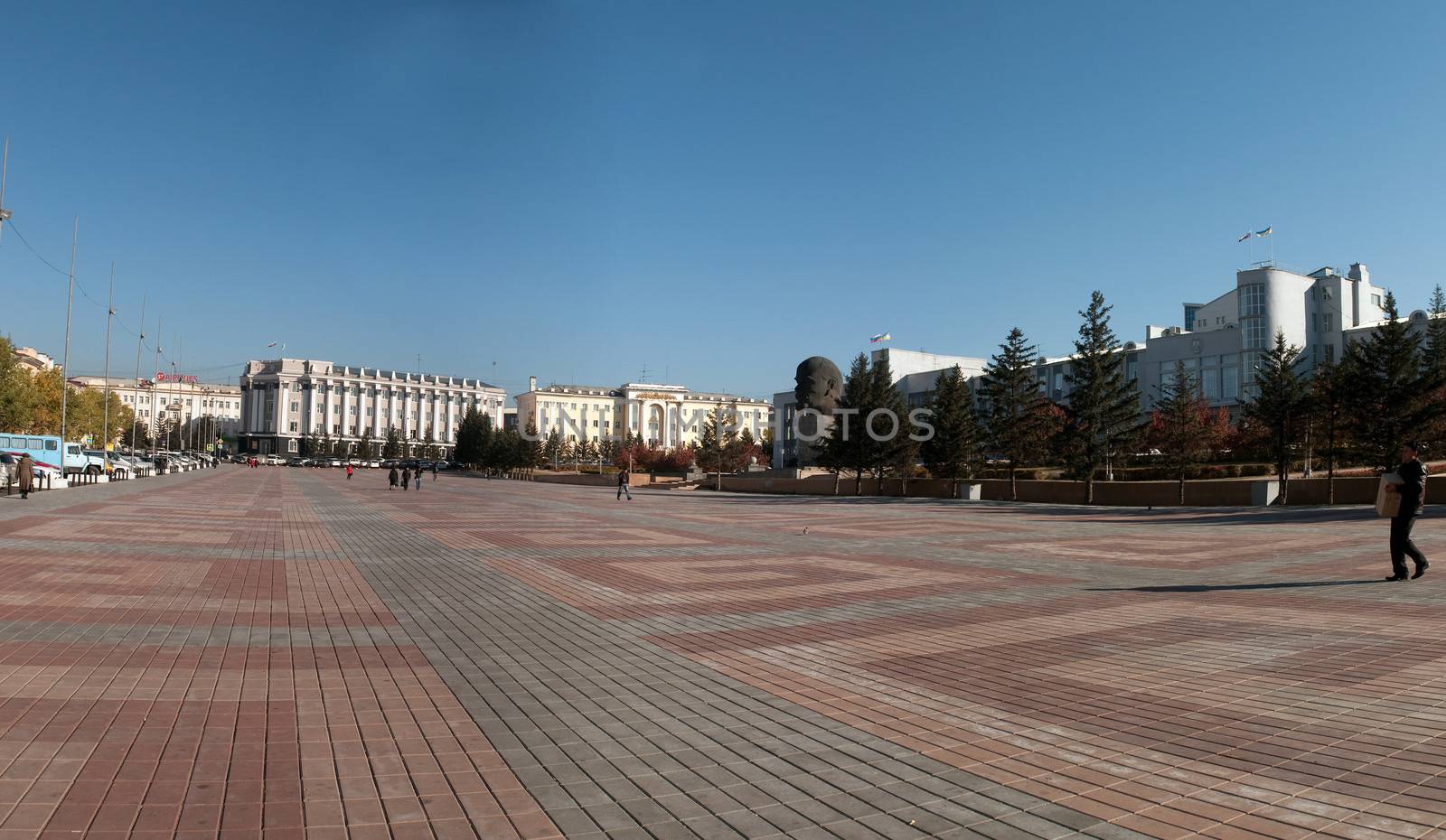 Central square. Ulan-Ude, capital city of the Buryat Republic, Russia