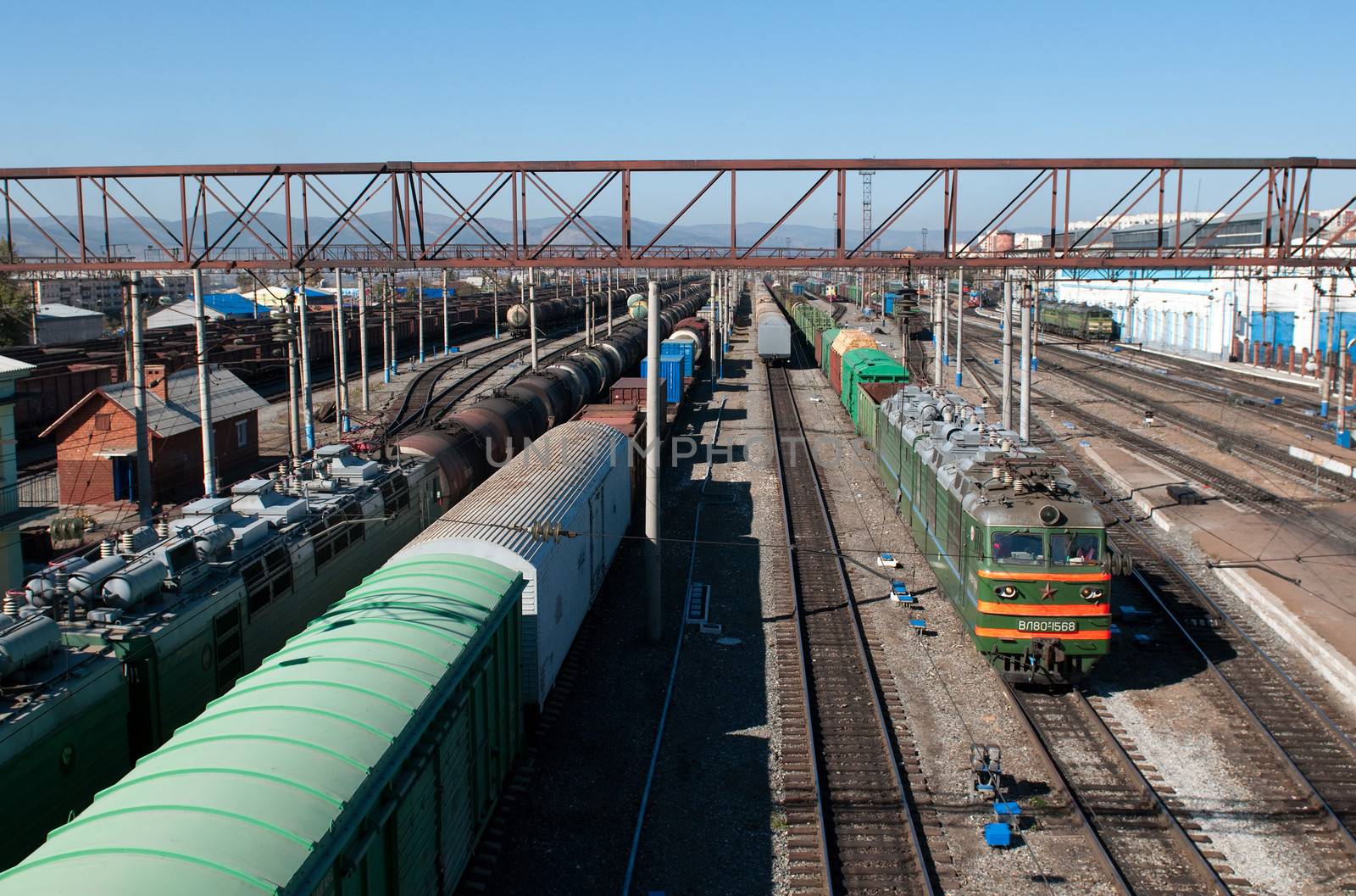 Central railway station. Ulan-Ude, capital city of the Buryat Republic, Russia