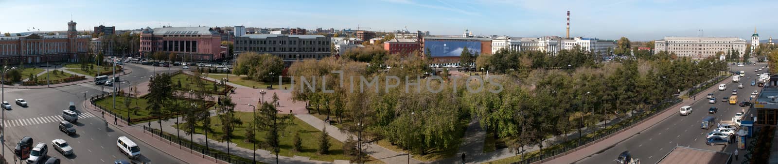 Main square of Irkutsk - main city of Lake Baikal. Russia.