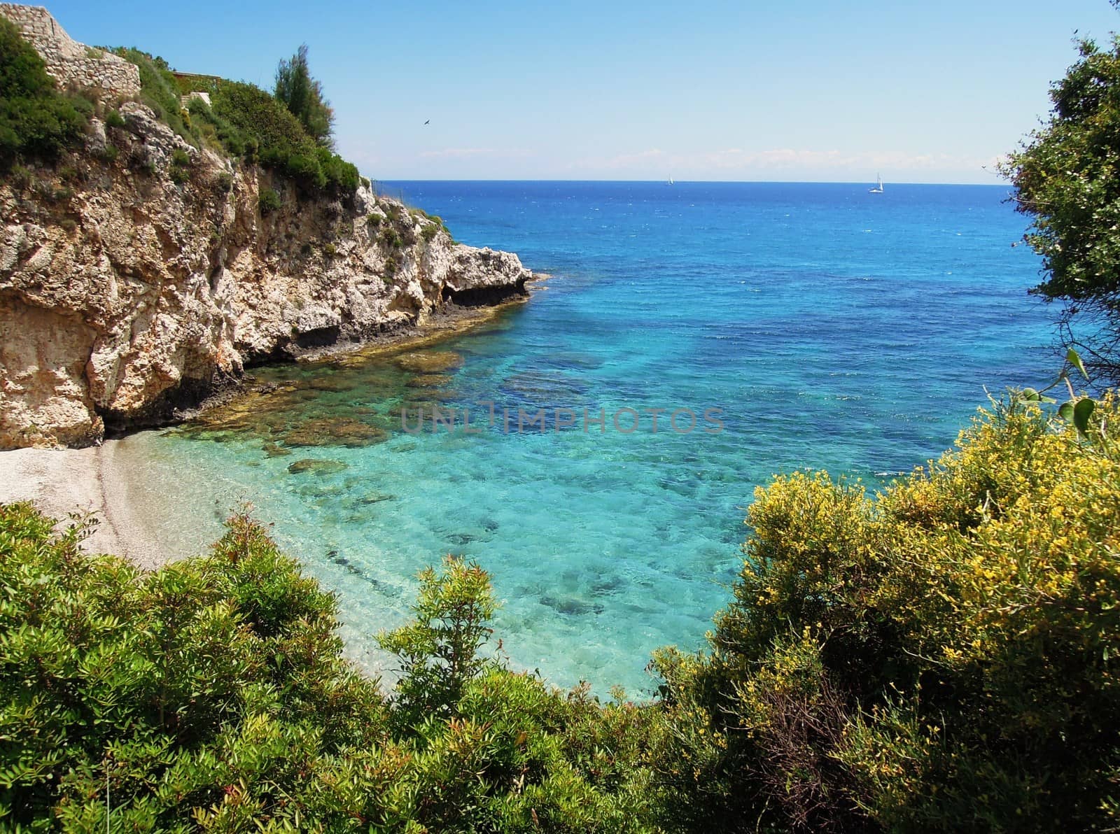 A beautiful little beach on the Greek Island of Kefalonia,