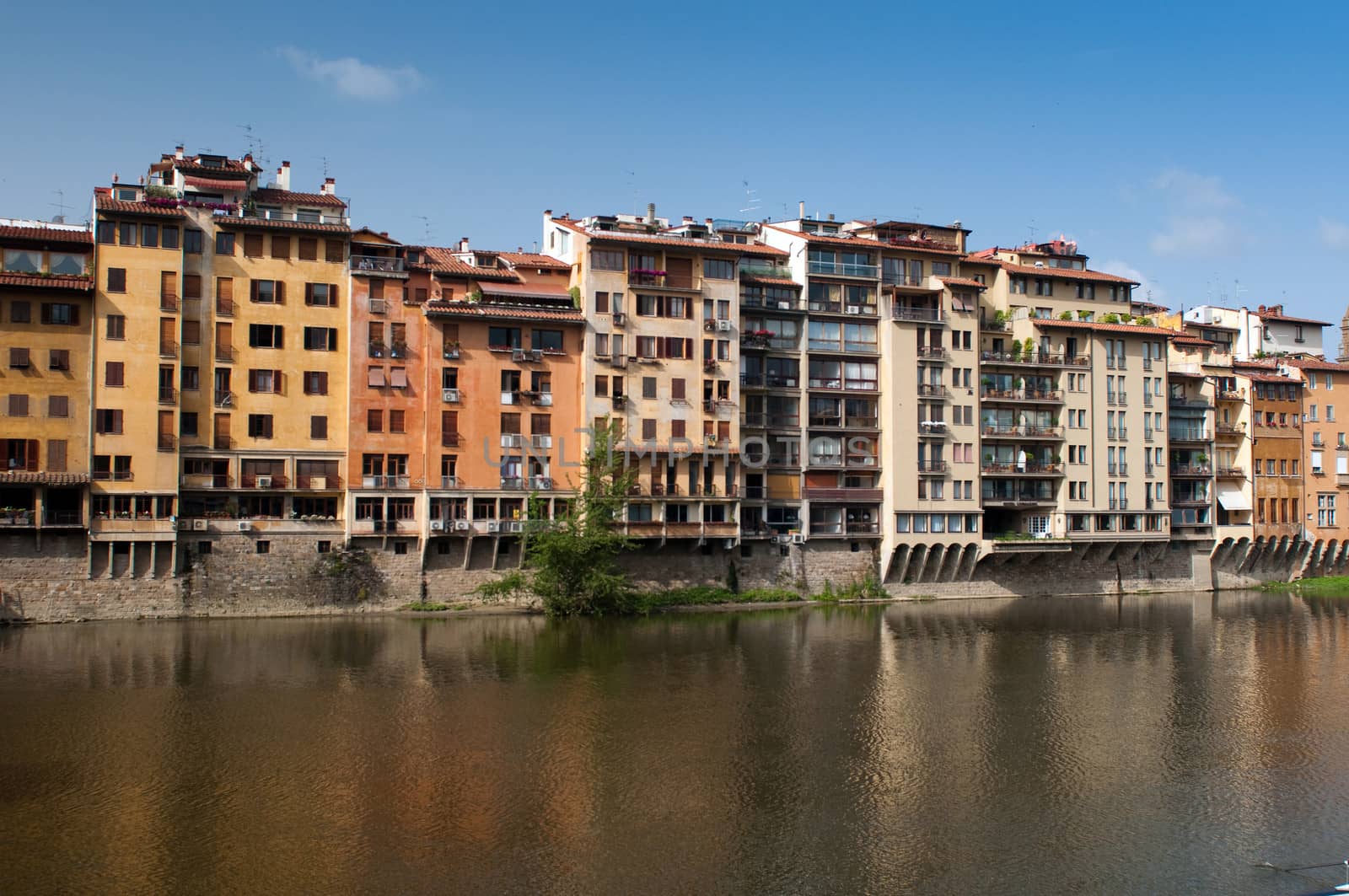 Bank of river Arno in Florence, Tuscany, Italy. by lexan