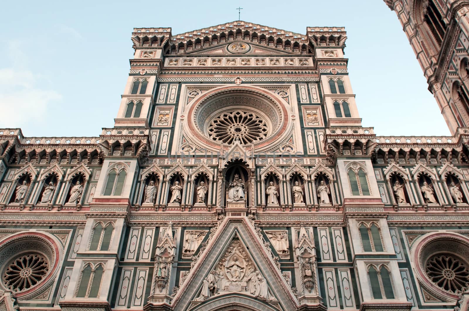 Facade of Santa Maria del Fiore (Duomo) in Florence, Tuscany, Italy.