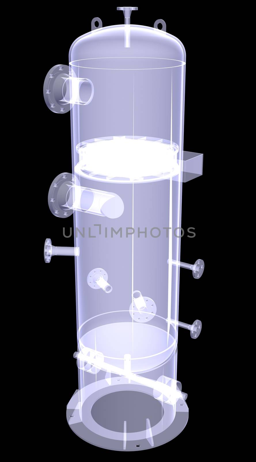 Industrial equipment. X-Ray render by cherezoff