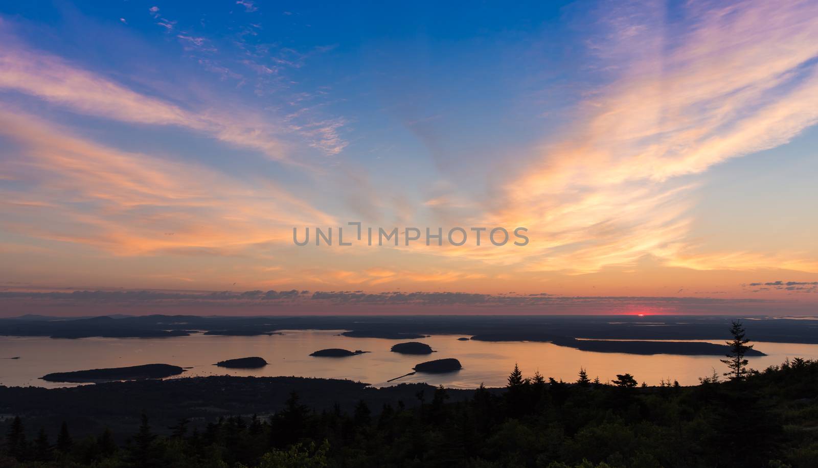 Taken from Cadillac Mountain Maine, sunrises during Spring and Fall are consider to be the first in the Nation.