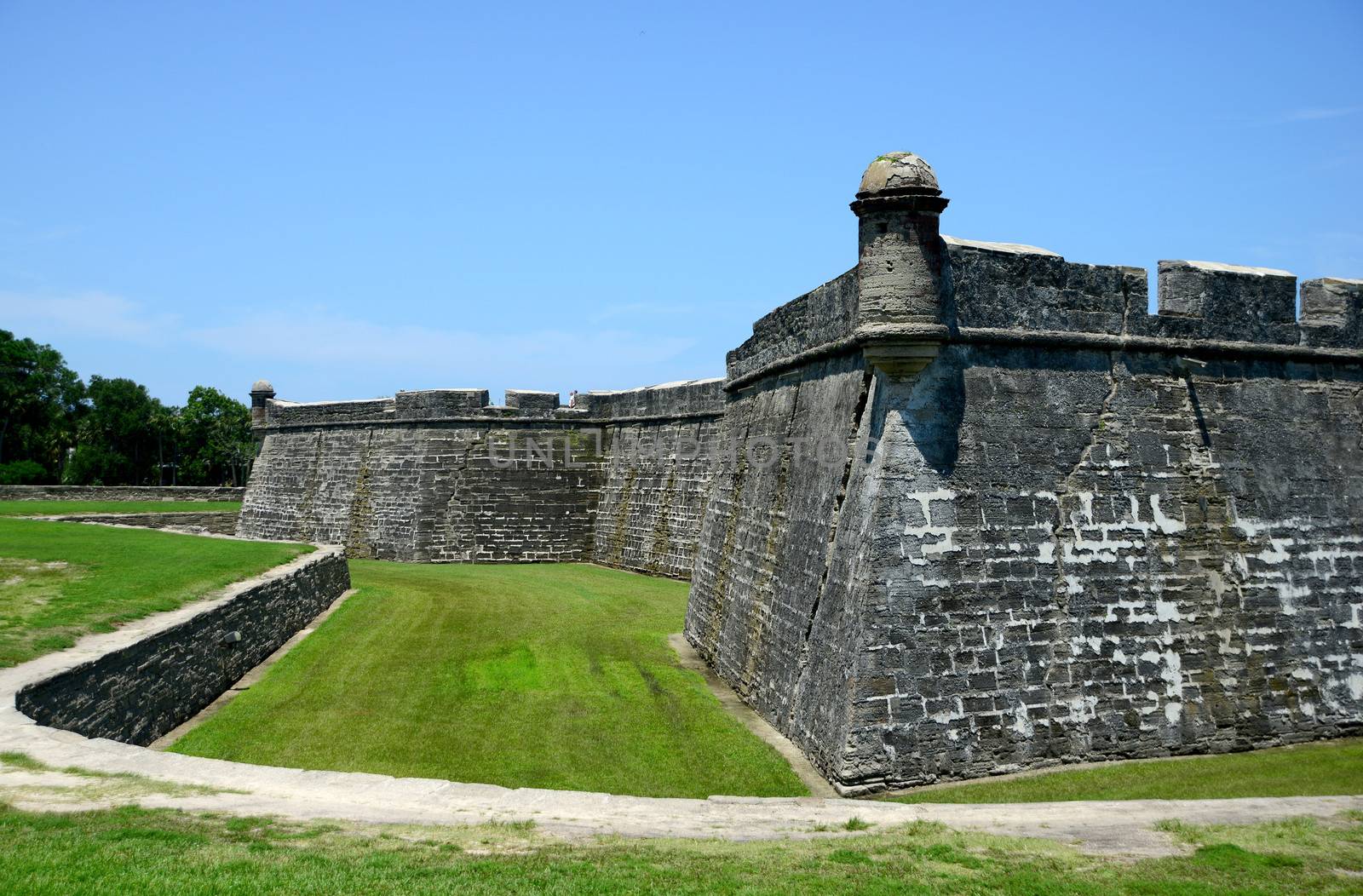 lookout tower and bastion at Castillo de San Marcos fort