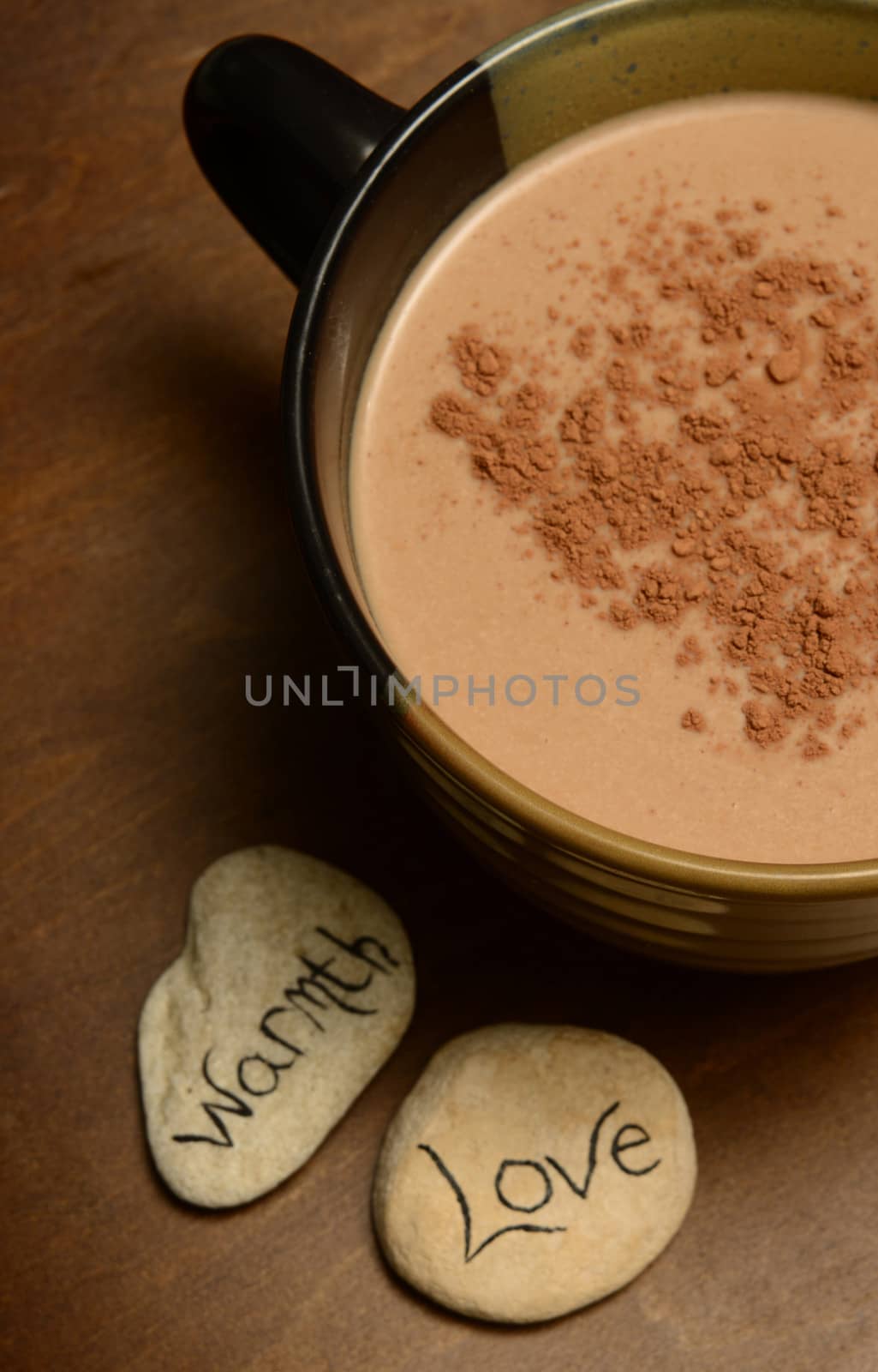 warmth, love and hot chocolate in a cozy setting