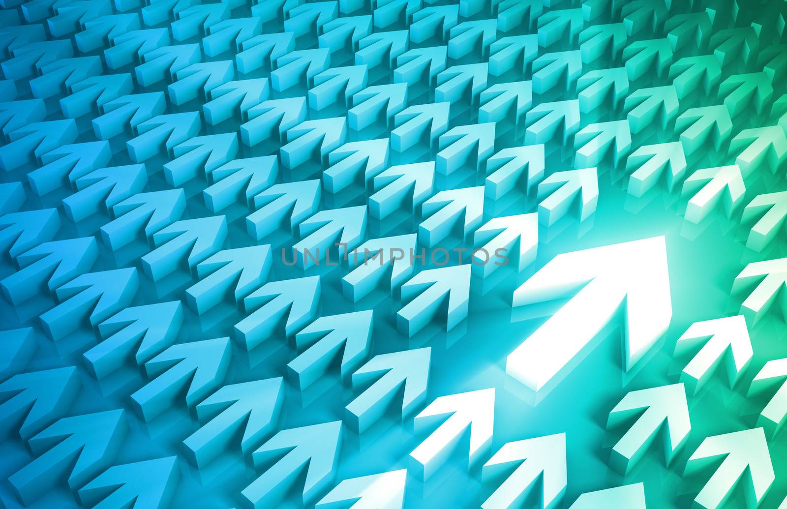 Leadership Concept With Arrows Leading the Way