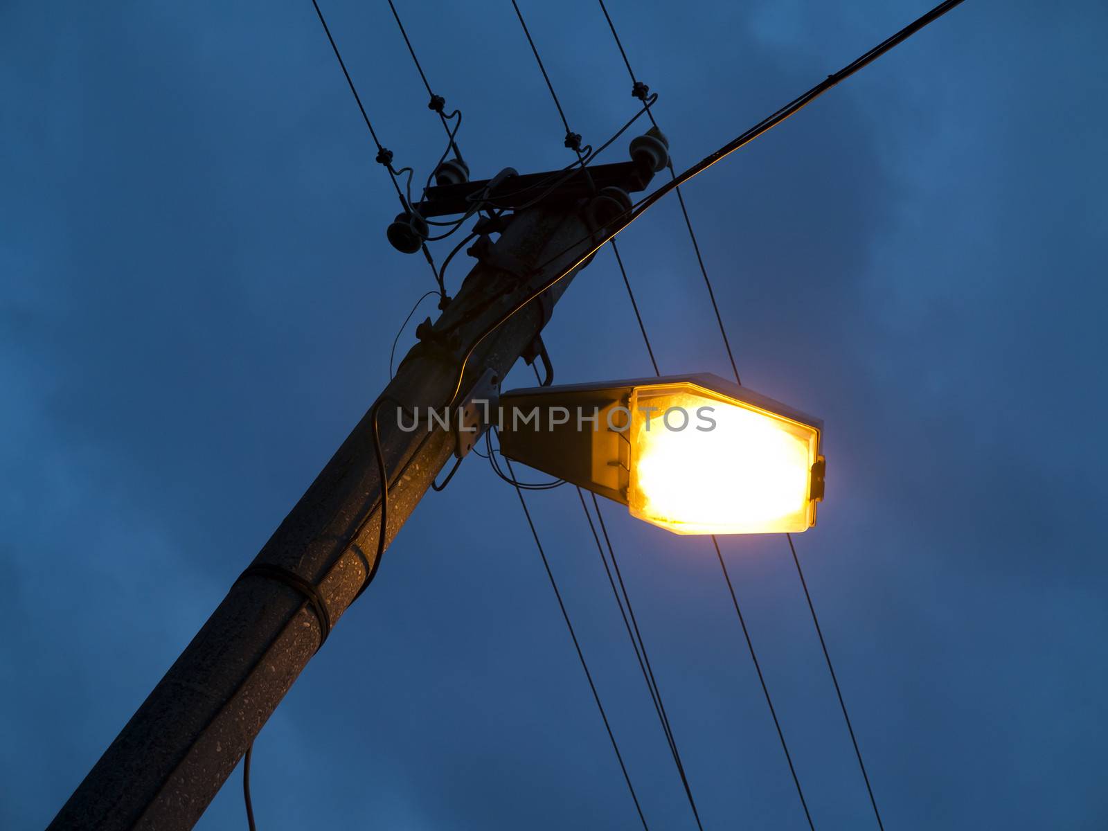 Detail of the street lighting - street lighting lamp