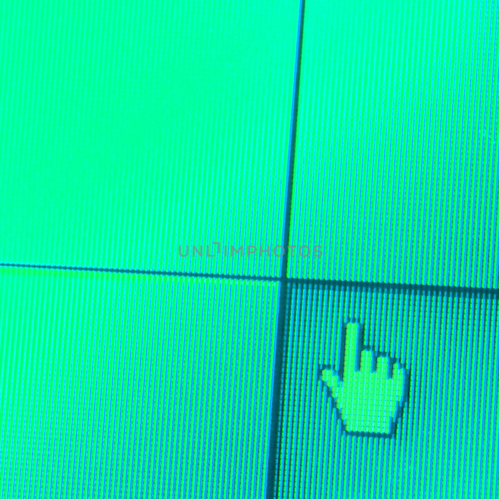 Close up of web Icon on LED screen