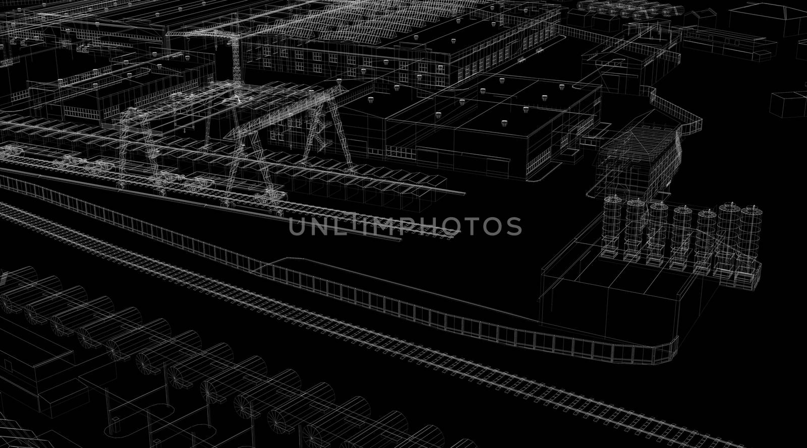 Industrial abstract architecture by cherezoff