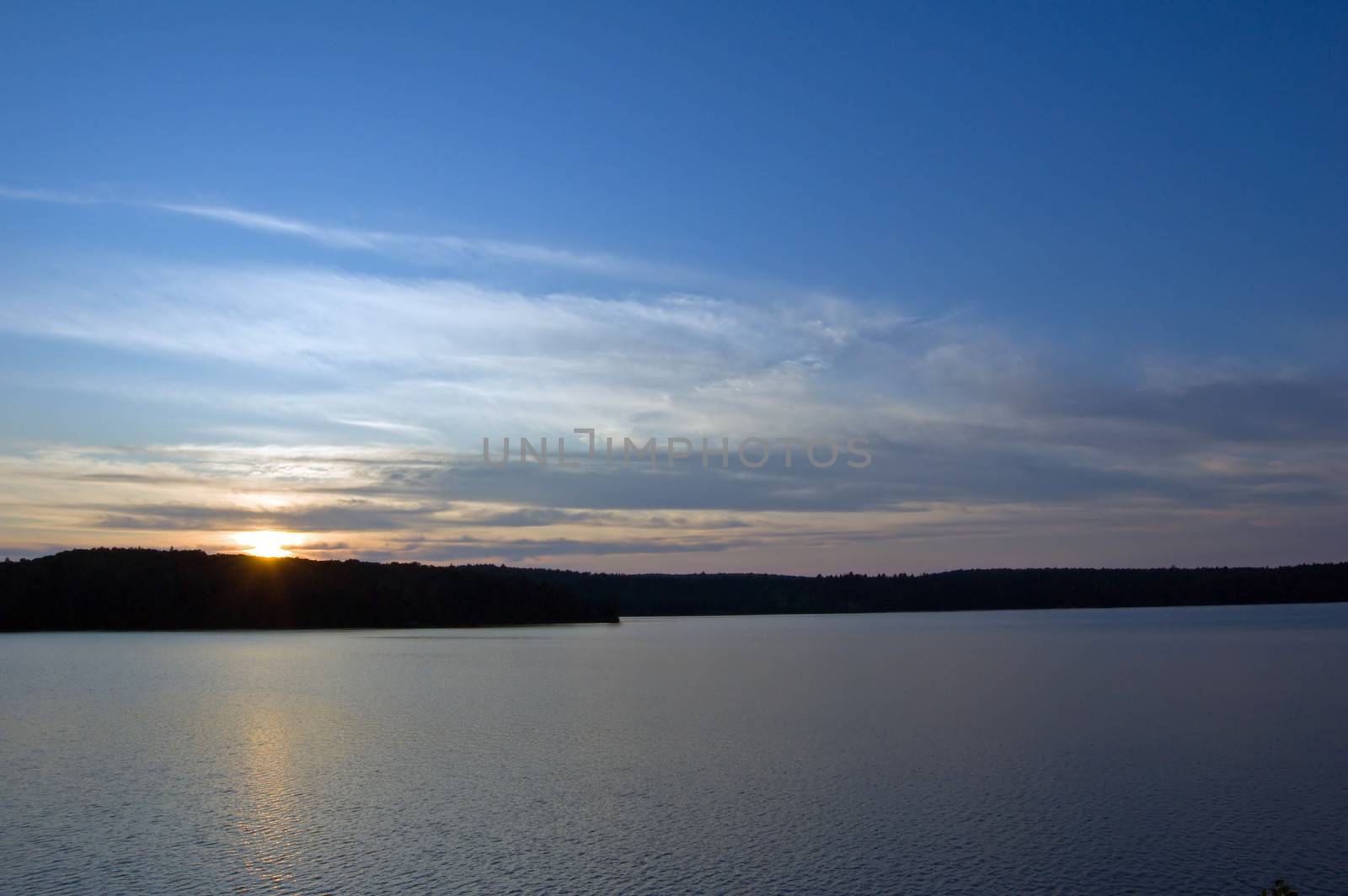Sunset on White Throut Lake in Algonquin Park
