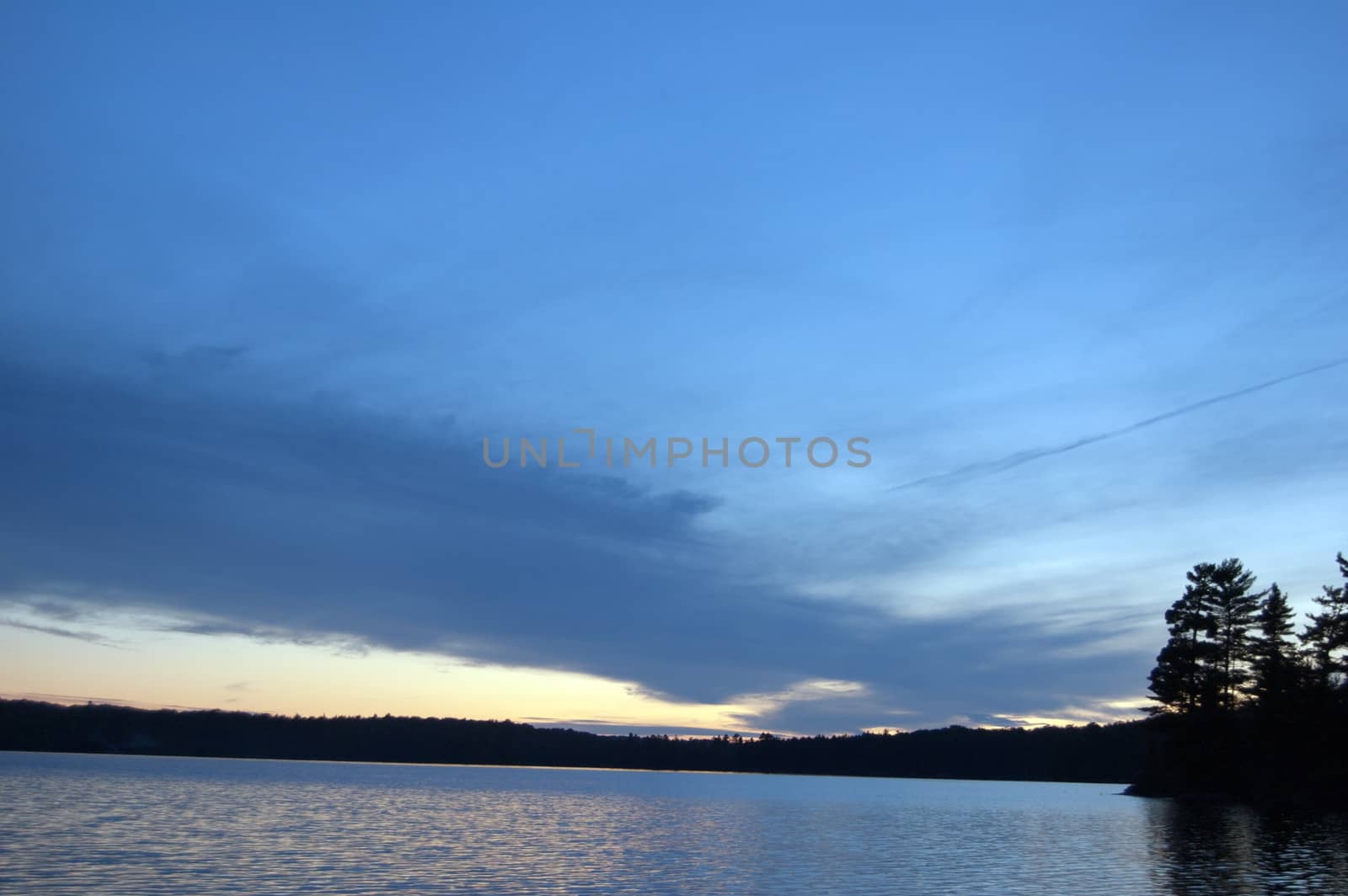 Sunset on McIntosh Lake in Algonquin Park