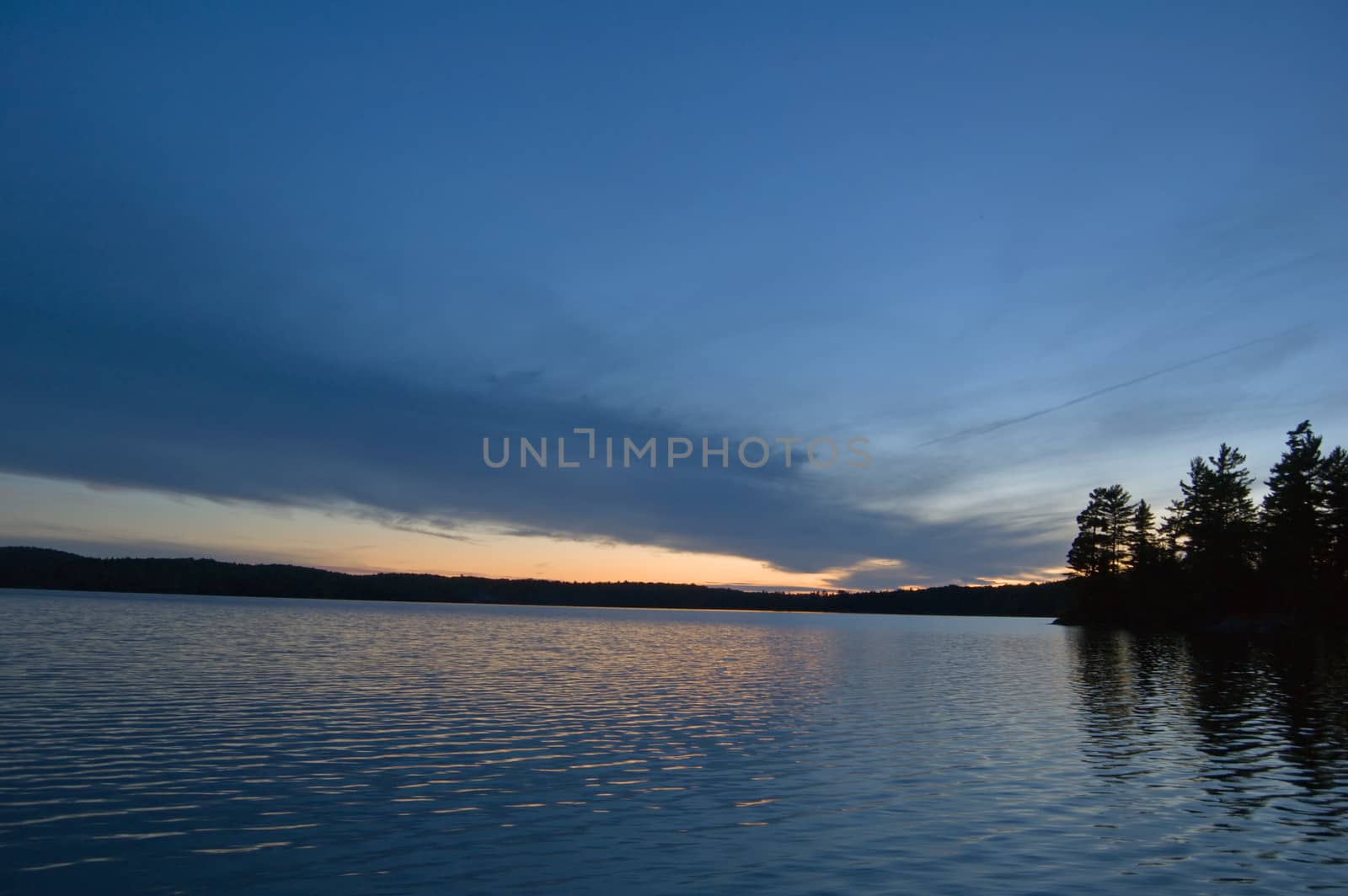 Sunset on McIntosh Lake in Algonquin Park