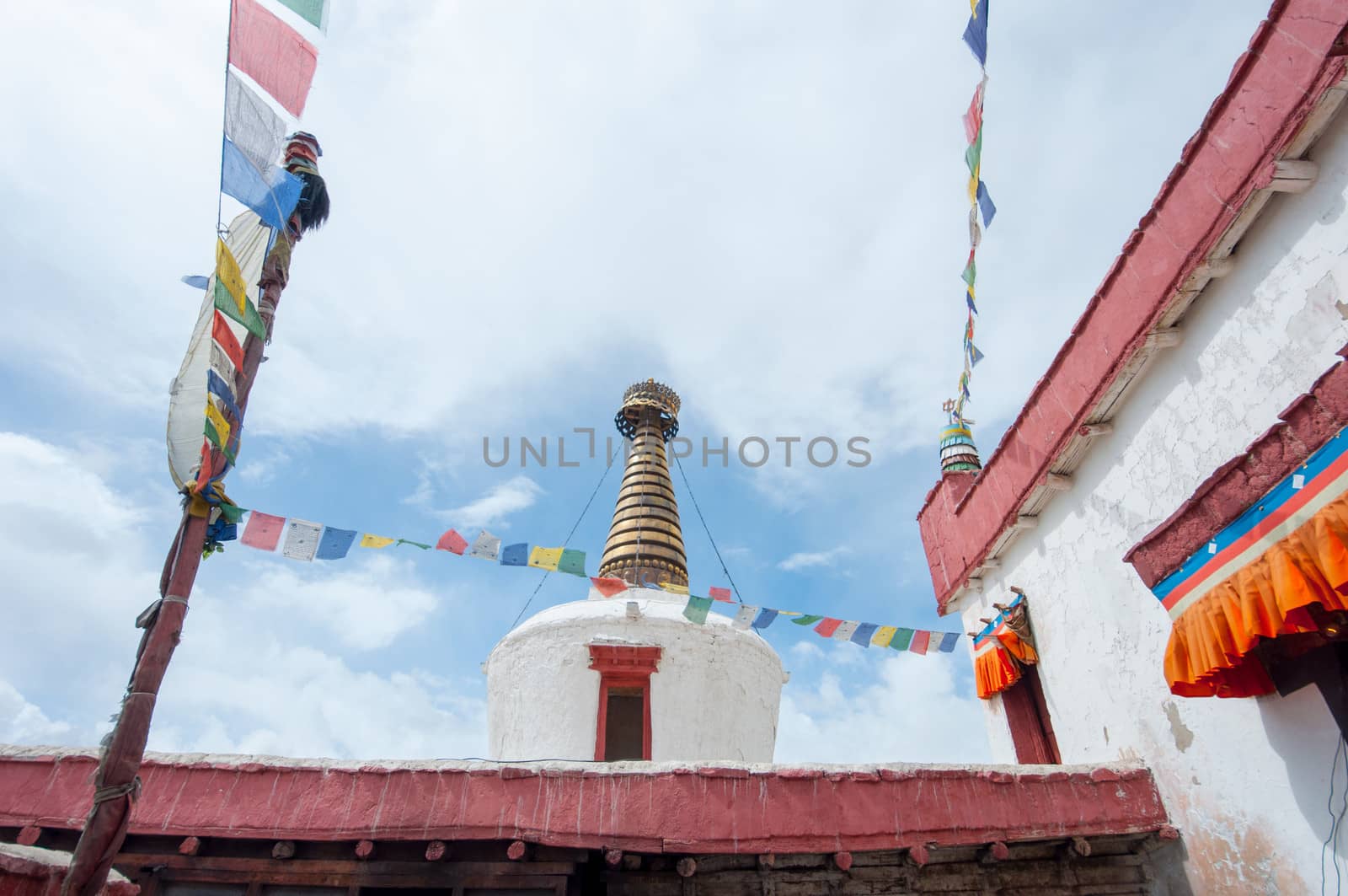 the stupa in Thiksey monastery, Ladakh, India