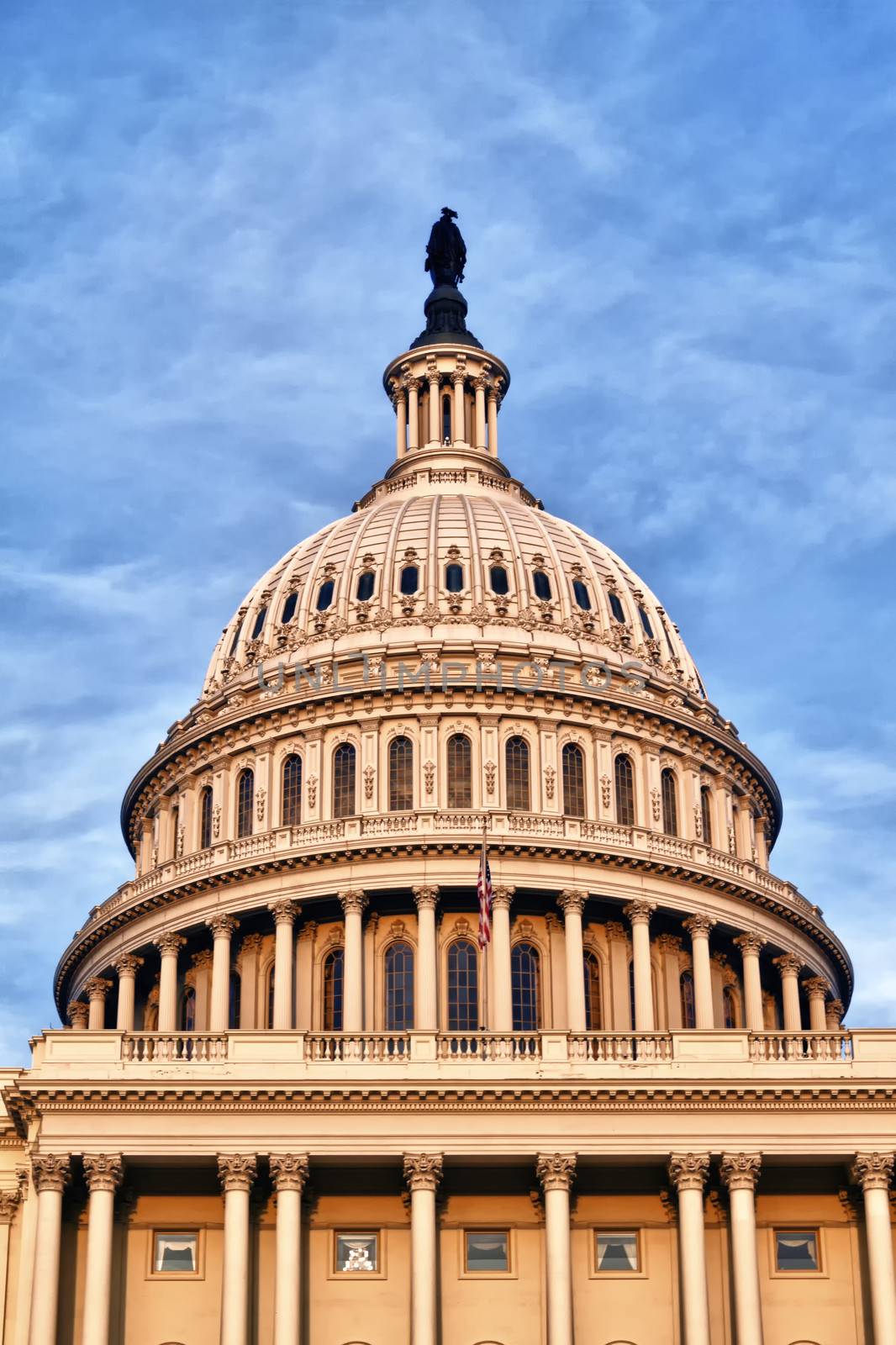 The United States Congress Dome on the mall in Washington D.C.