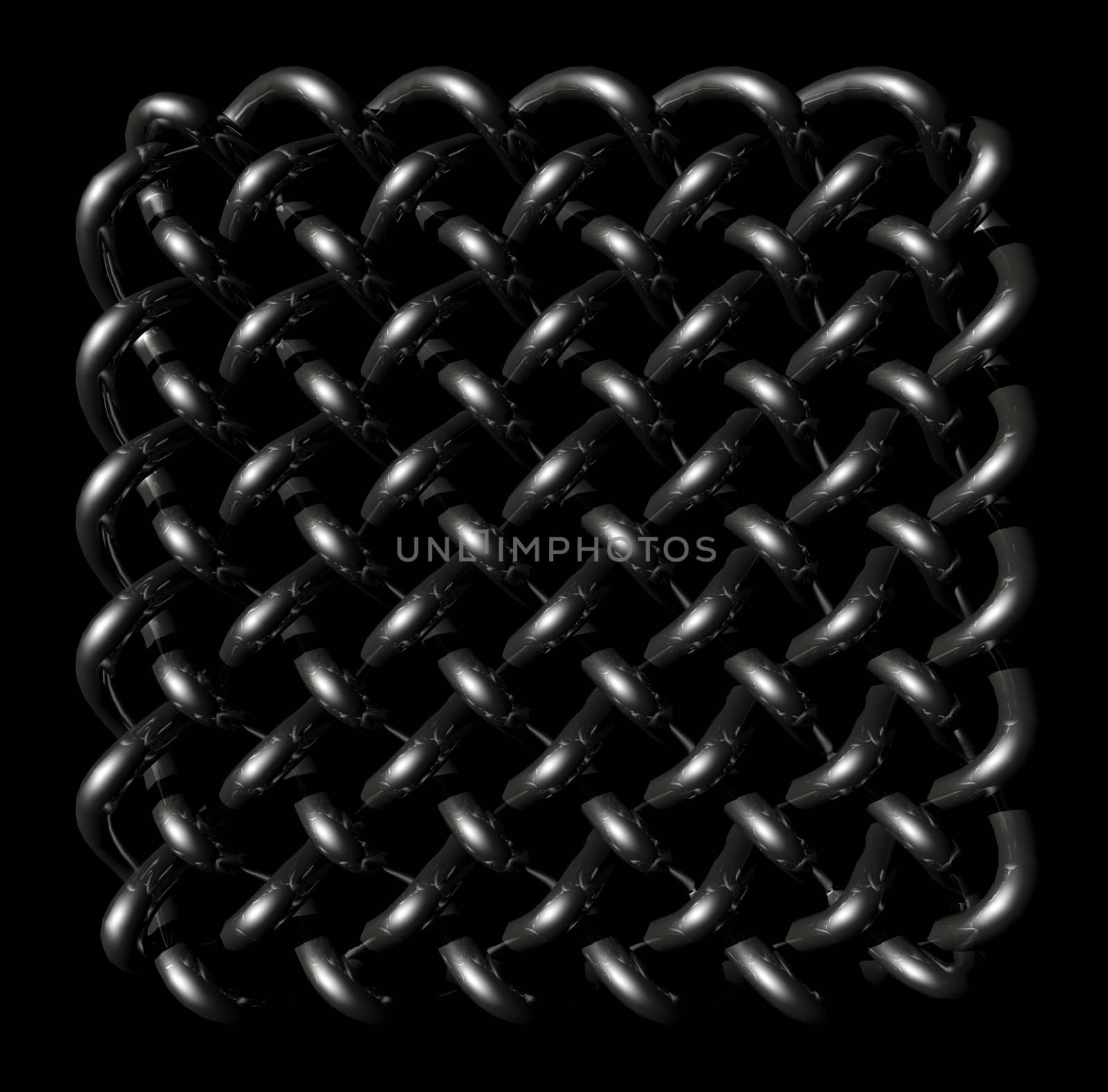 metal celtic knots on black background - 3d illustration