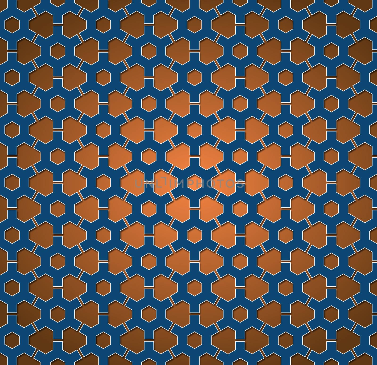 pattern blue and orange gear wheels by Ahojdoma