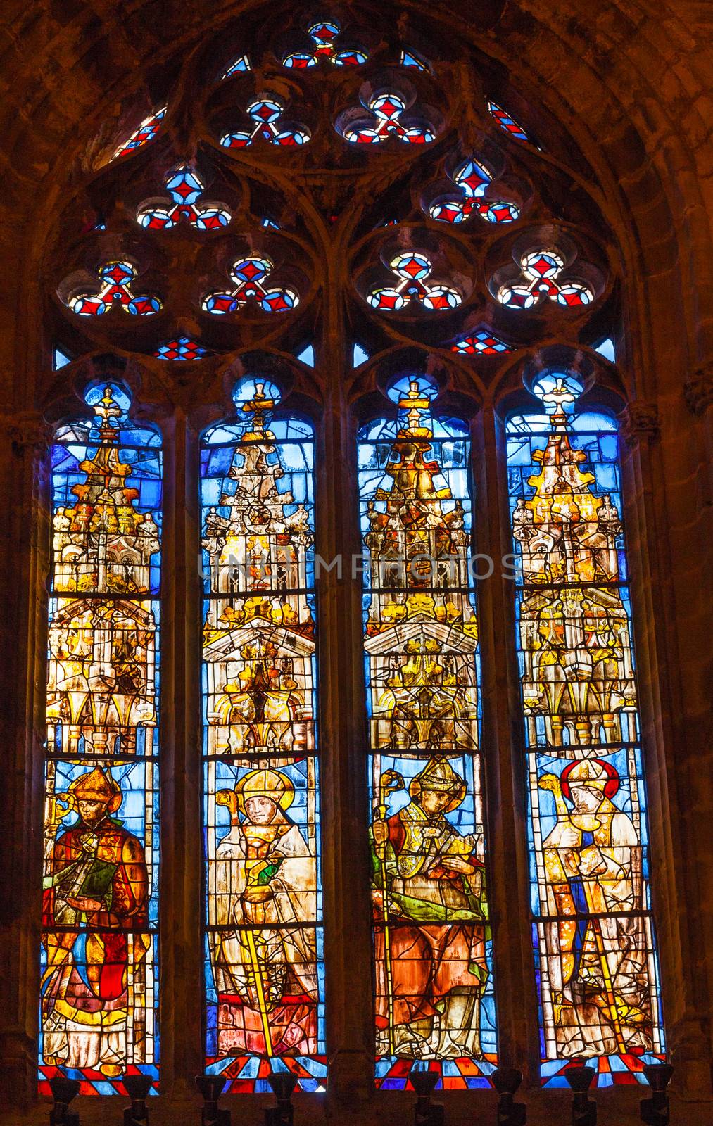 Bishops Stained Glass Seville Cathedral Spain by bill_perry