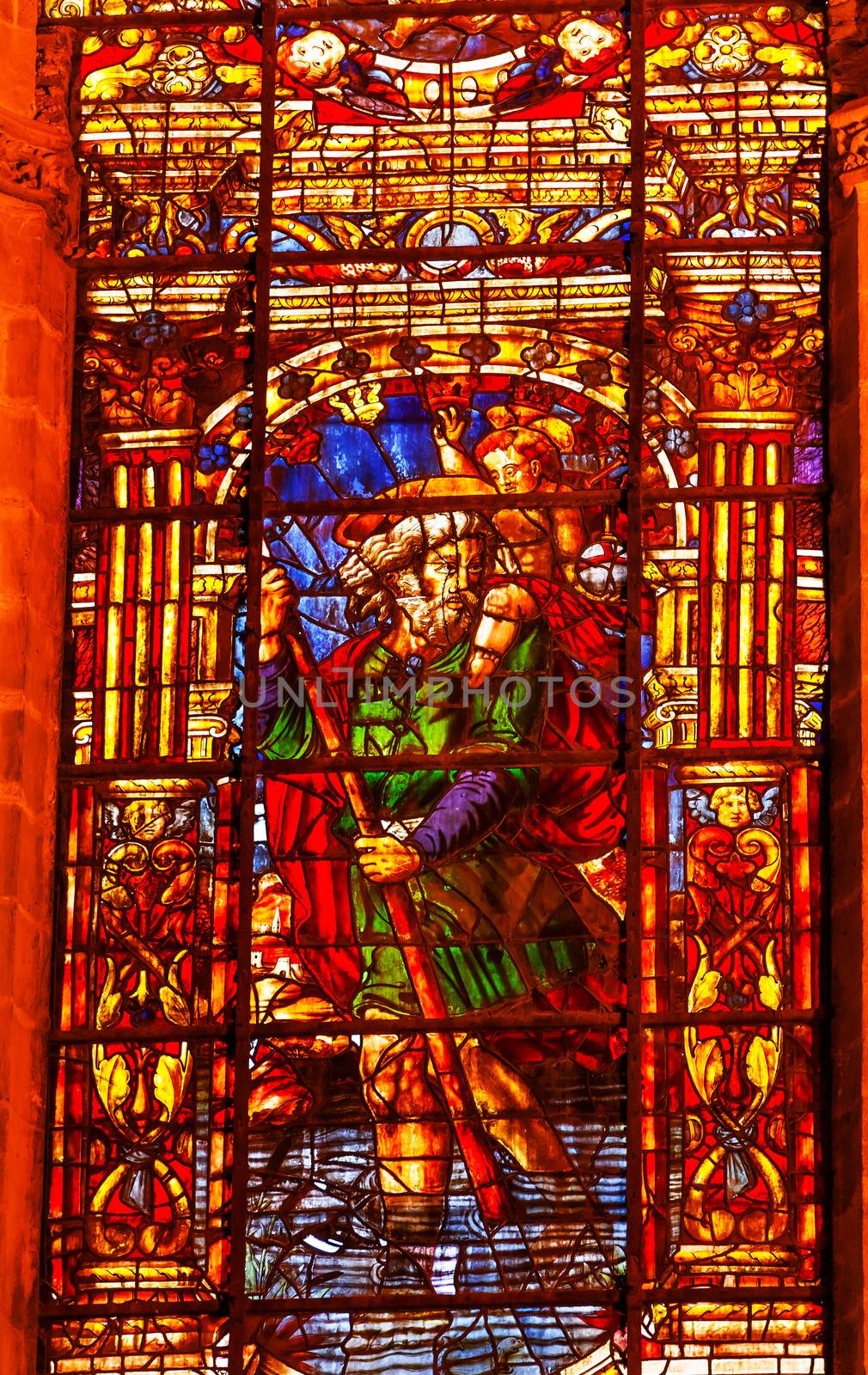 Moses Stained Glass Seville Cathedral Spain by bill_perry